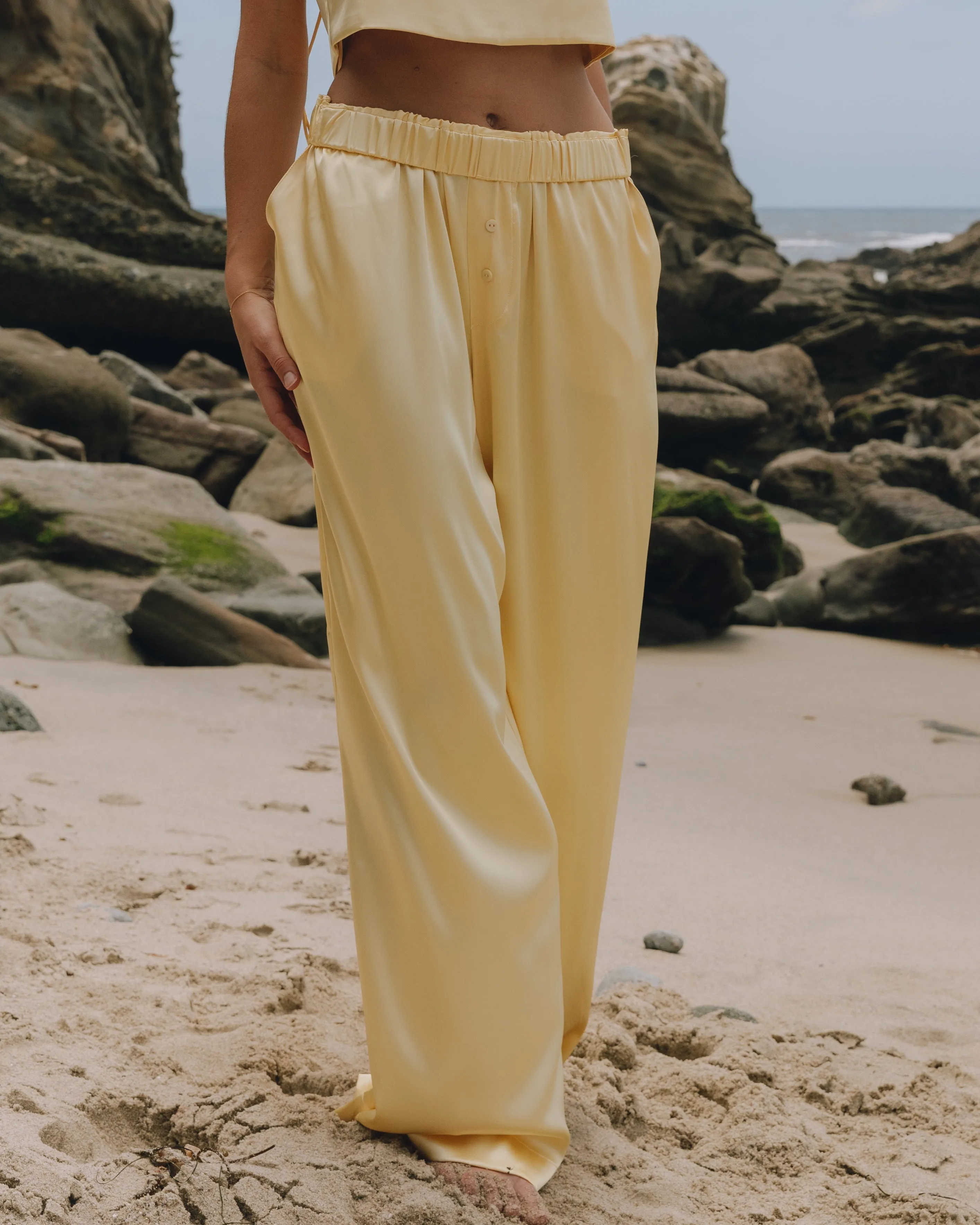 Silky Resort Pants - Butter sold by Daily Drills product image thumbnail 3
