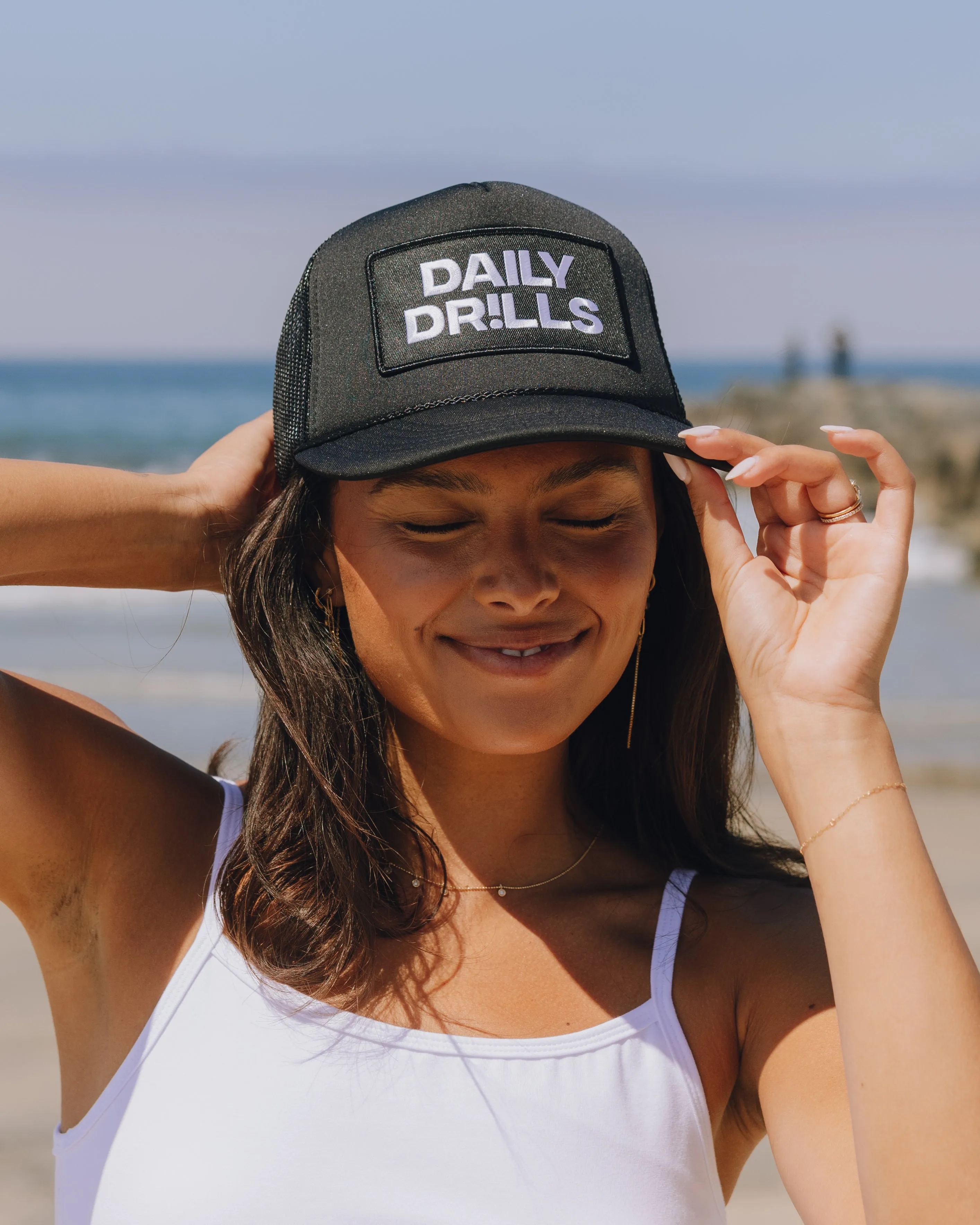 Daily Drills NYC Trucker Hat Daily Drills NYC pop up trucker hat main image 2