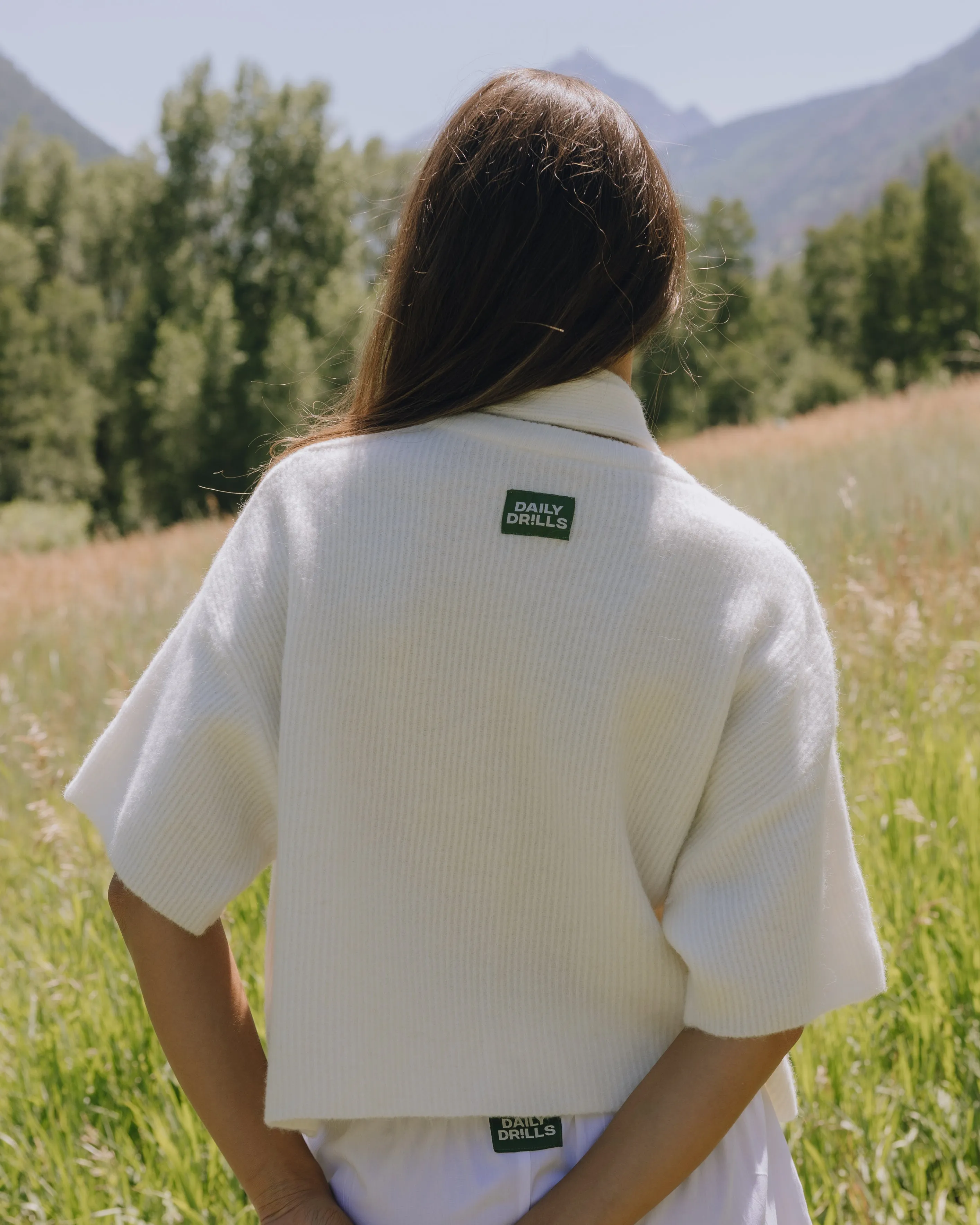 Single Button Sweater & Scarf Set - Cream sold by Daily Drills product image thumbnail 3