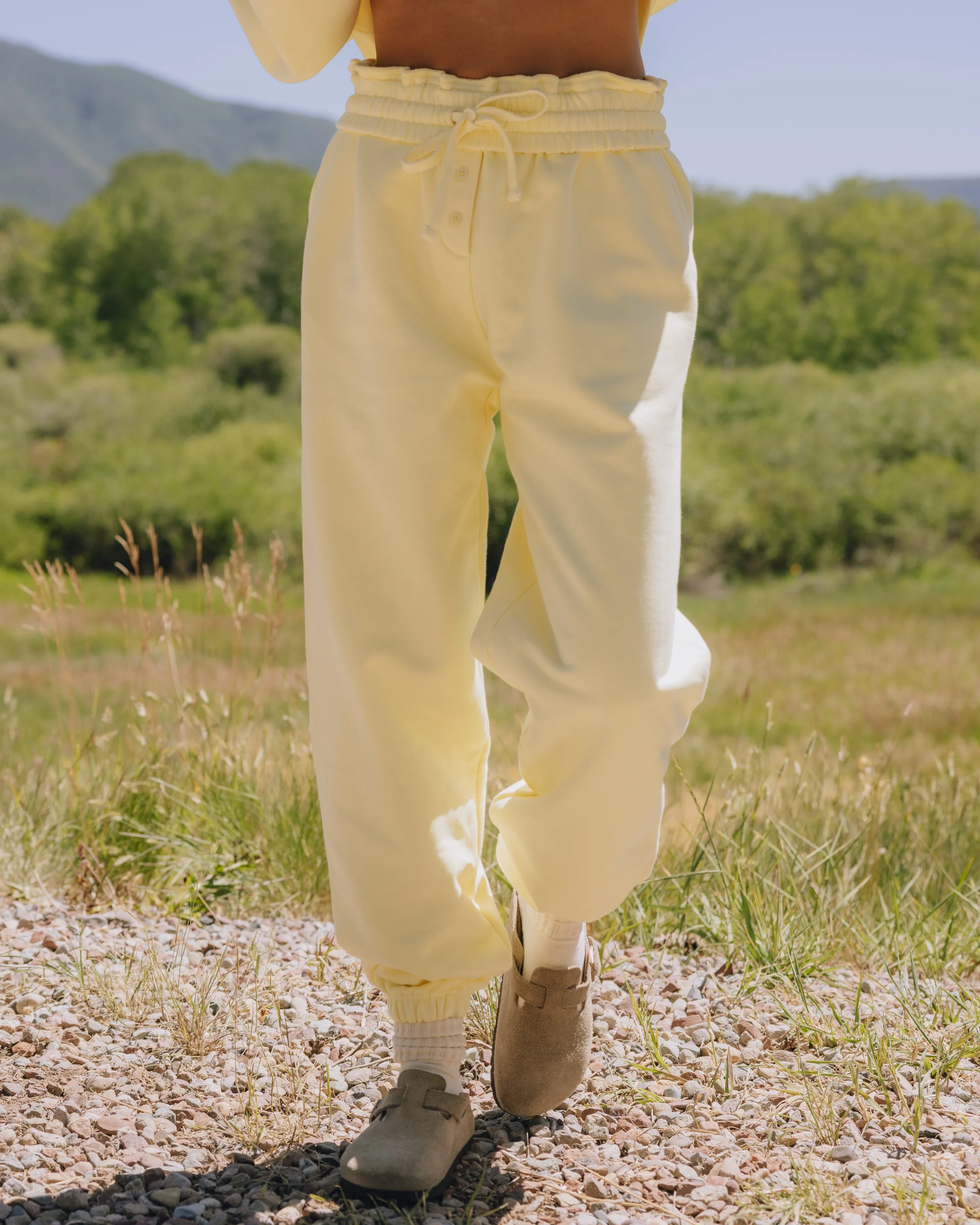 Unisex Fleece Joggers - Lemonade with Buttons sold by Daily Drills product image thumbnail 3