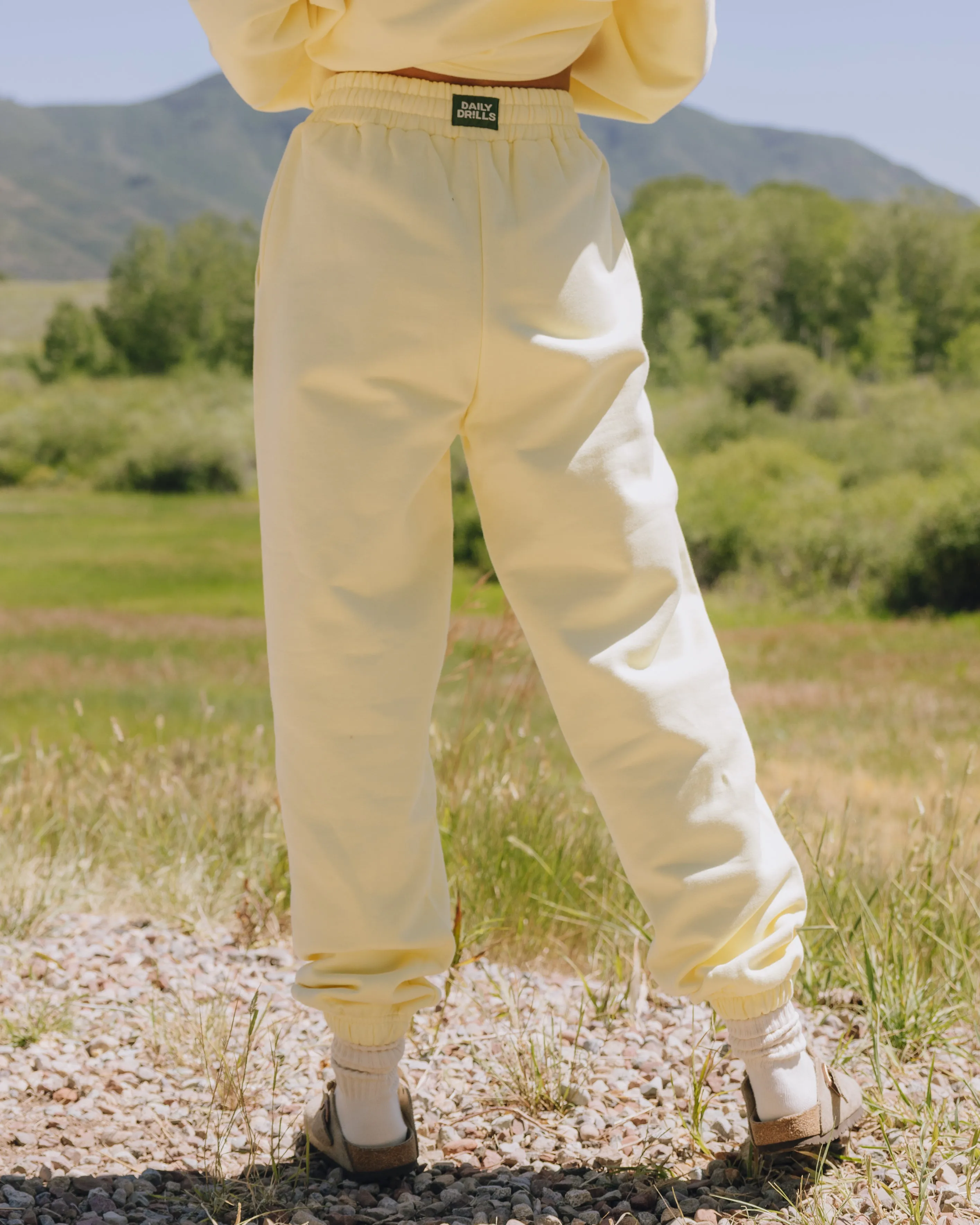 Unisex Fleece Joggers - Lemonade with Buttons sold by Daily Drills product image thumbnail 2