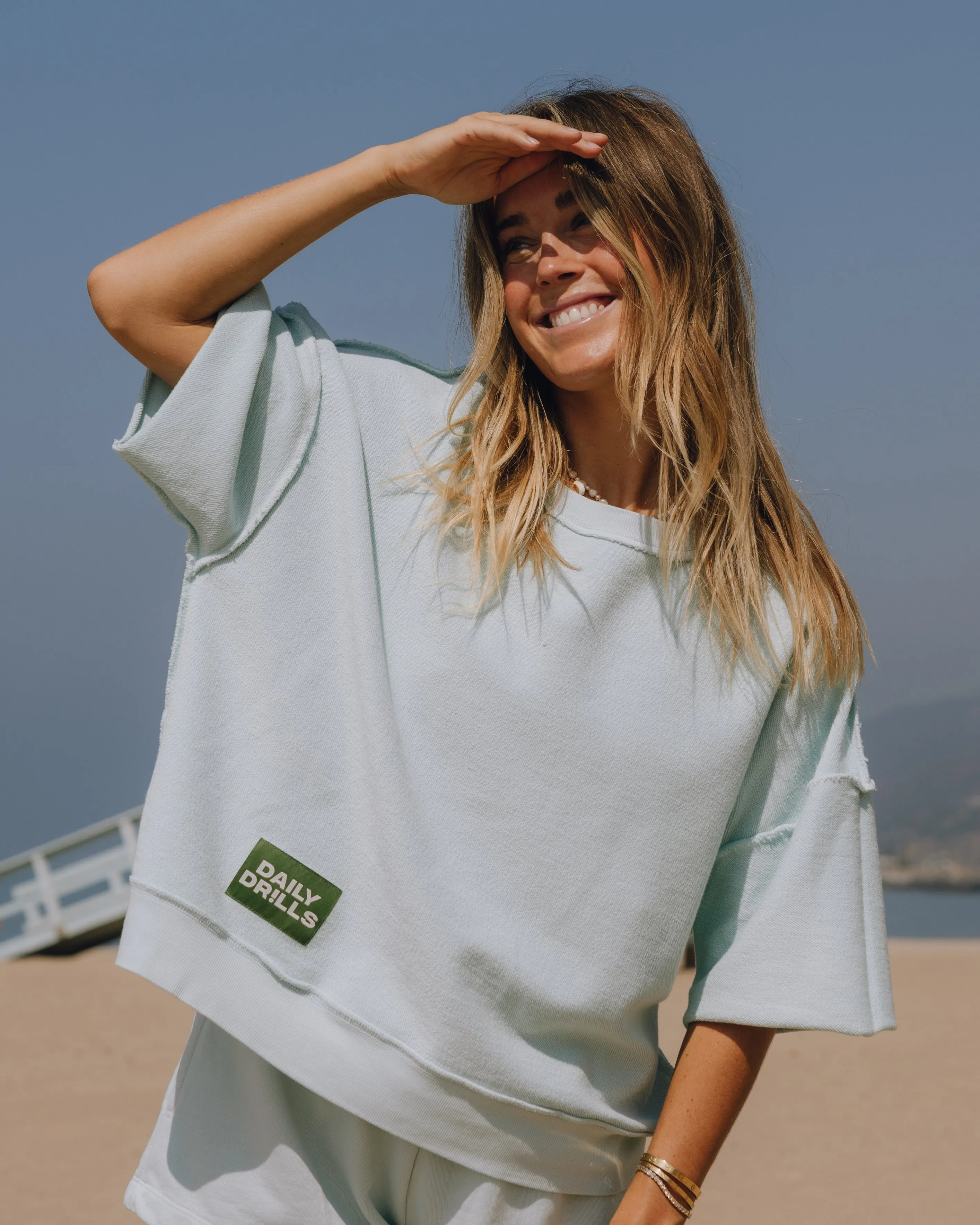 Cropped Sleeve Crew - Lake Day sold by Daily Drills product image thumbnail 3