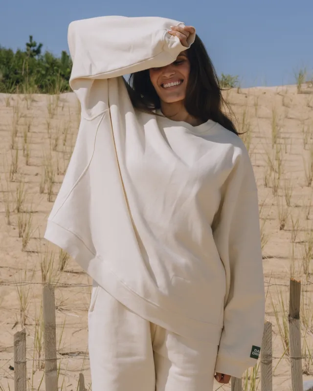 Oversized Fleece Crew - Sand sold by Daily Drills