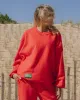 Oversized Fleece Crew - Heart sold by Daily Drills