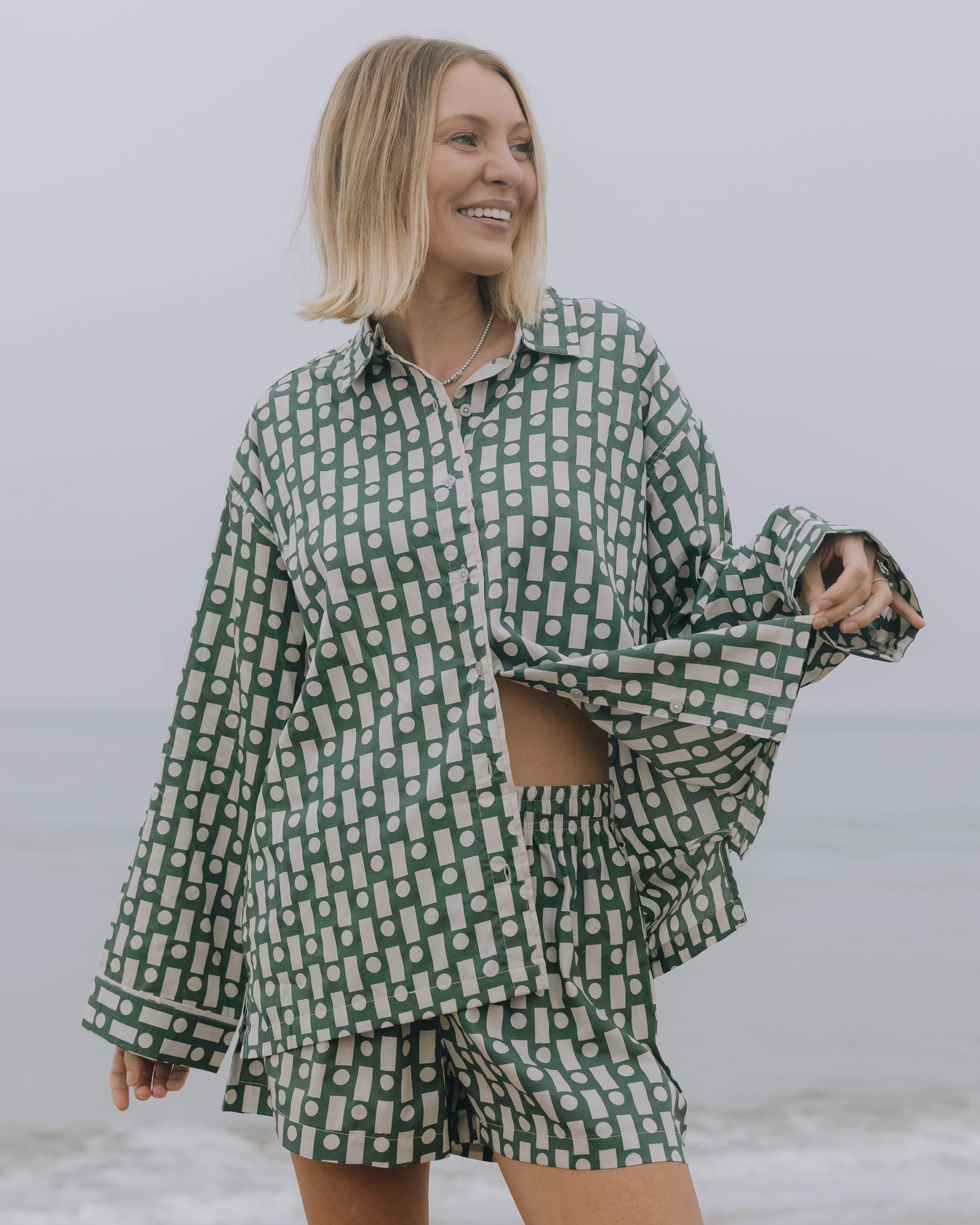 !!! Sleep Set - Green & Cream sold by Daily Drills