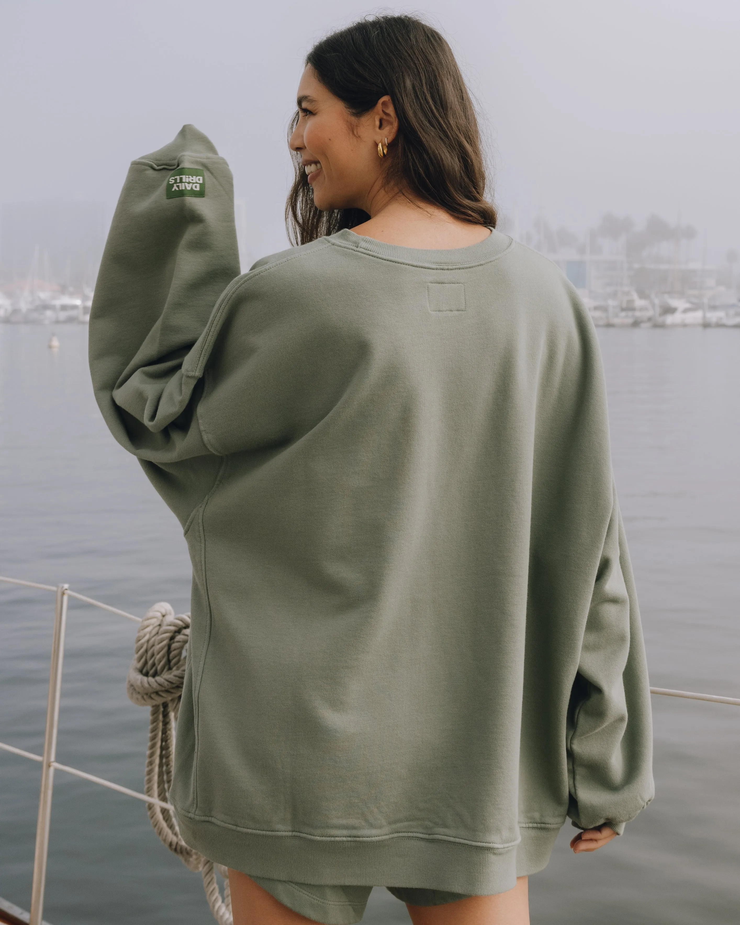 Unisex Oversized Crew - DD Green sold by Daily Drills product image thumbnail 2