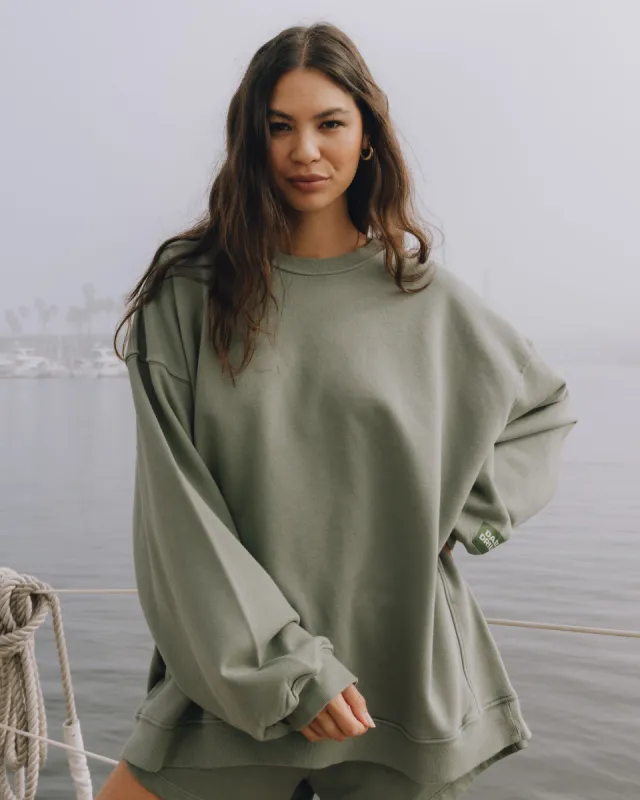Unisex Oversized Crew - DD Green sold by Daily Drills