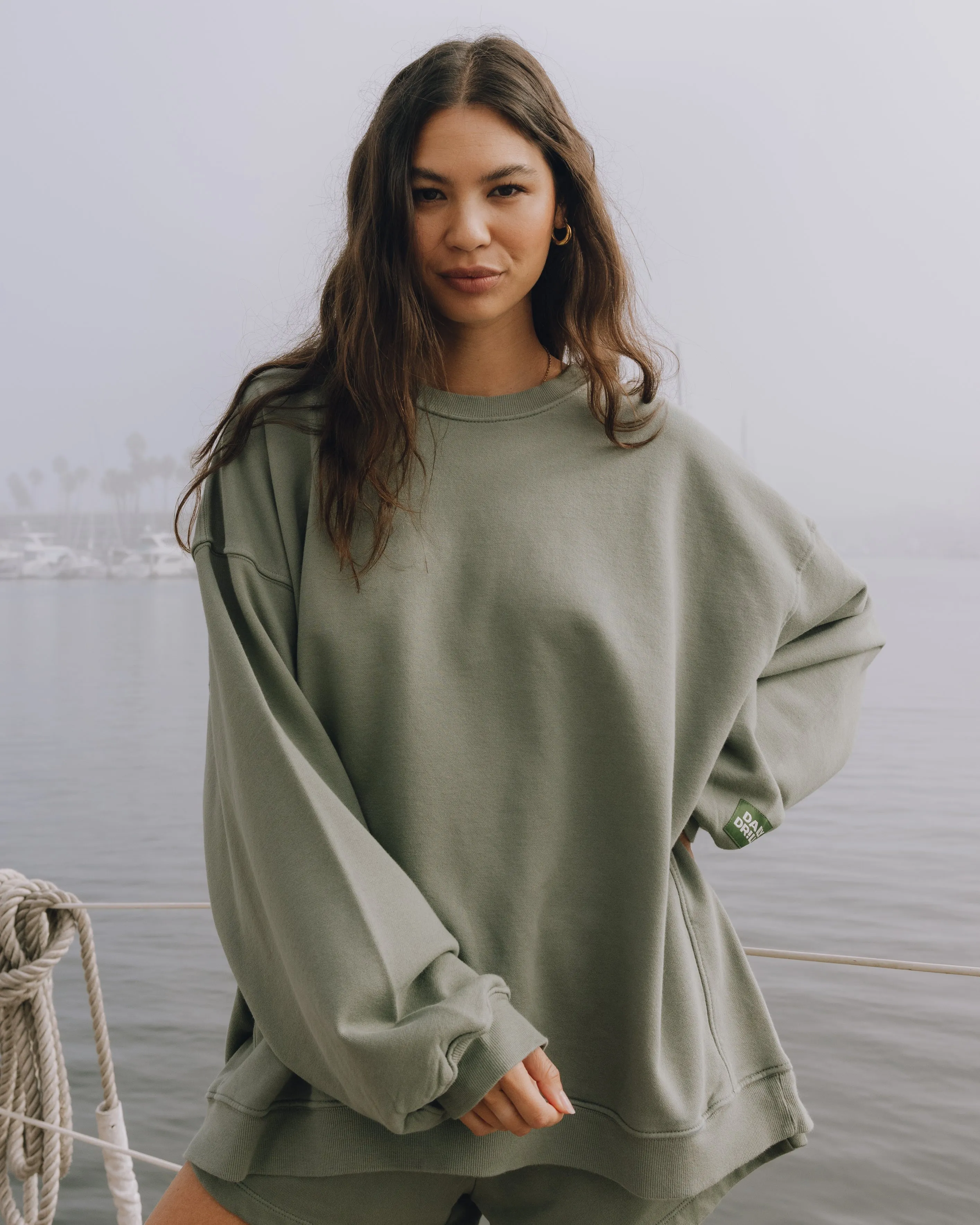 Unisex Oversized Crew - DD Green sold by Daily Drills