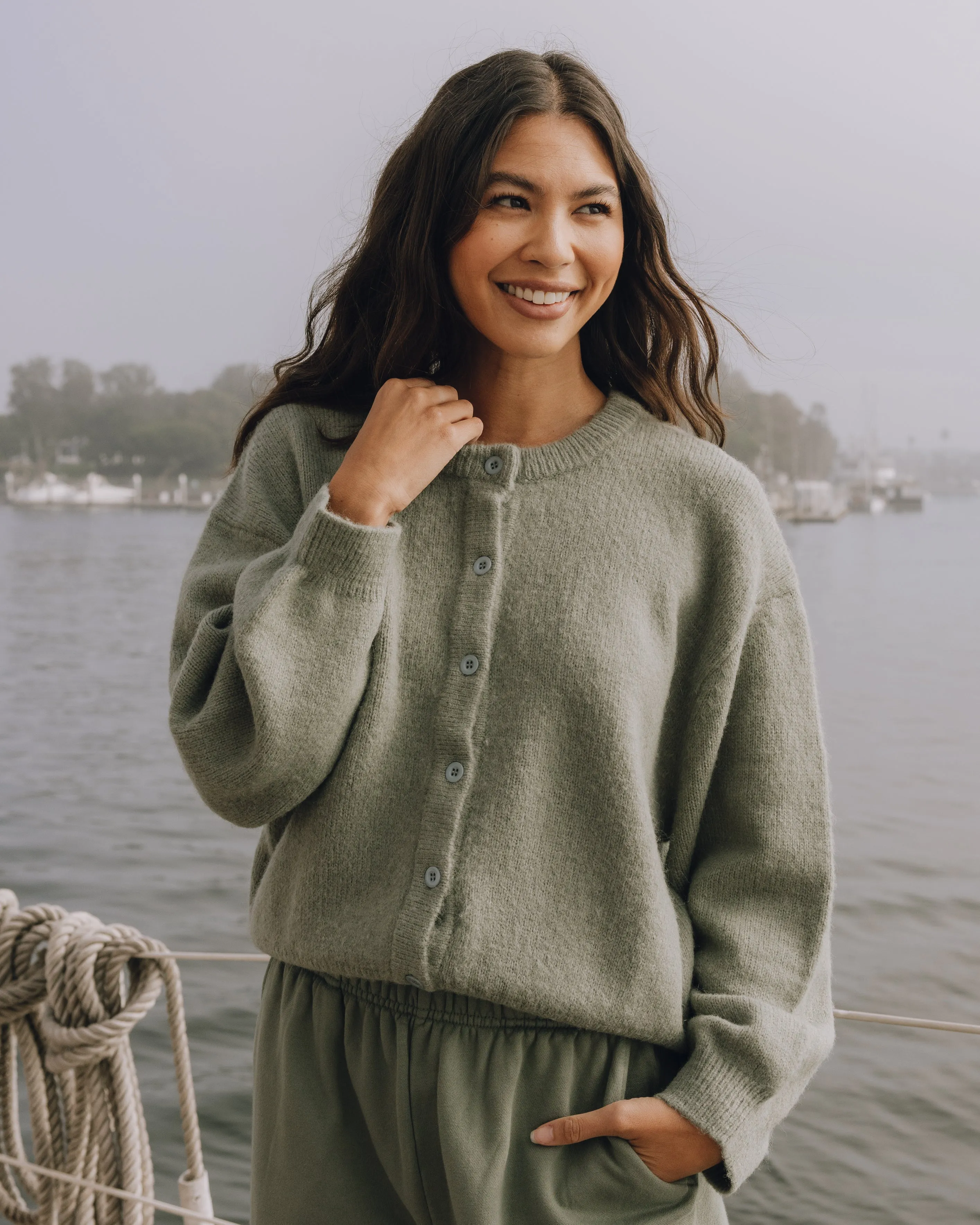 Button Up Sweater - DD Green sold by Daily Drills