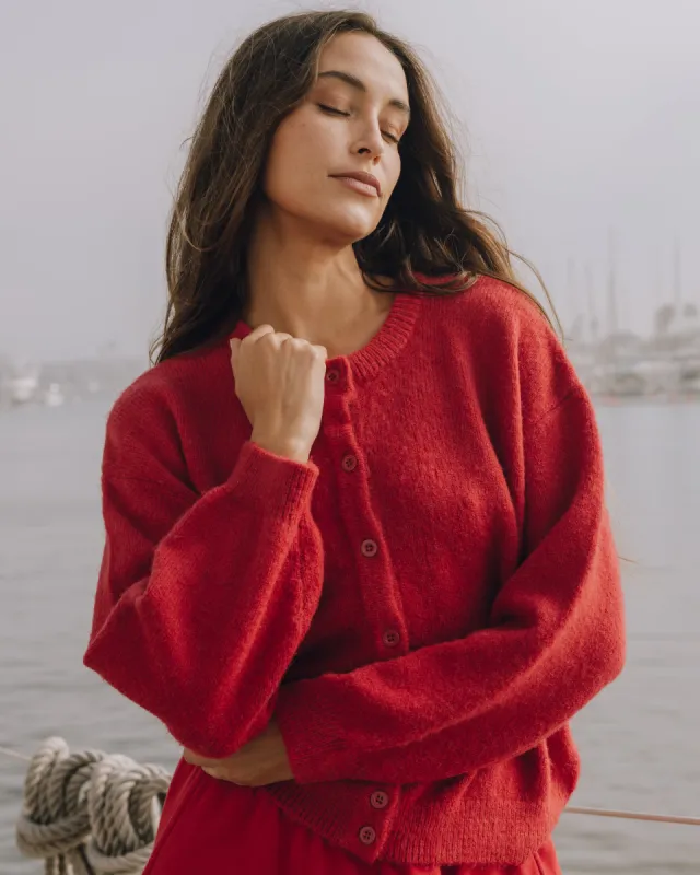 Button Up Sweater - Vintage Red sold by Daily Drills