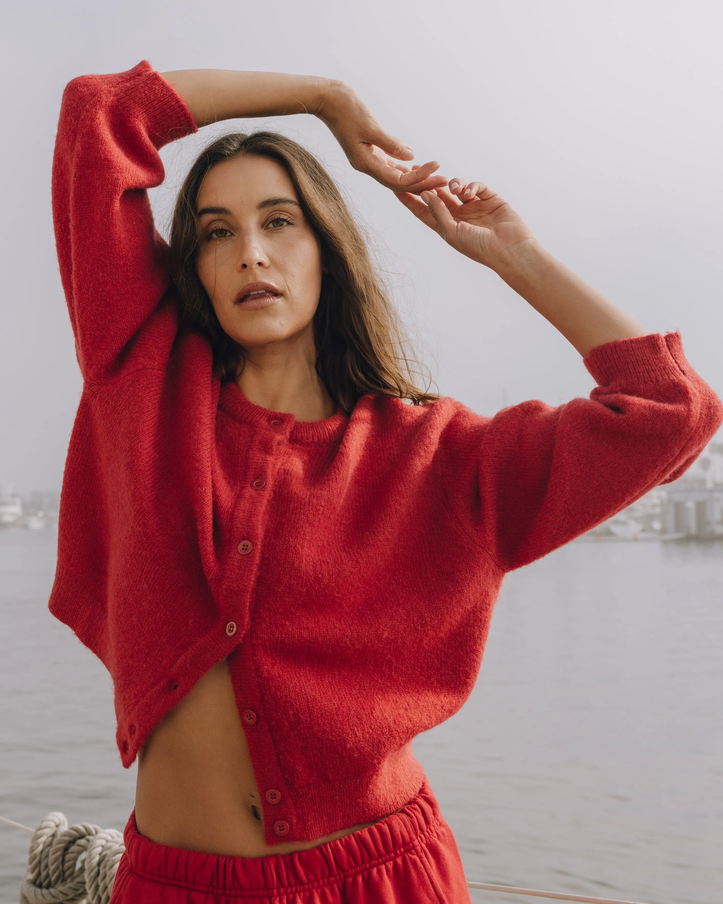 Button Up Sweater - Vintage Red sold by Daily Drills product image thumbnail 3