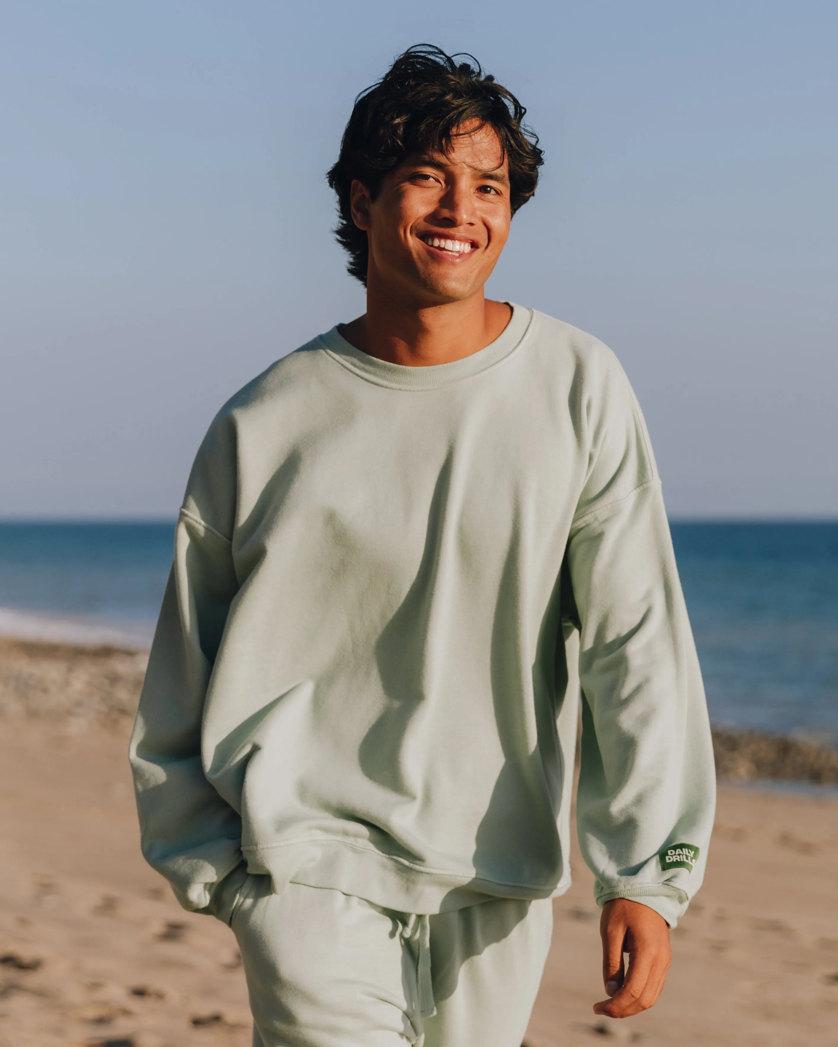 Unisex Oversized Crew - Harbor sold by Daily Drills product image thumbnail 4