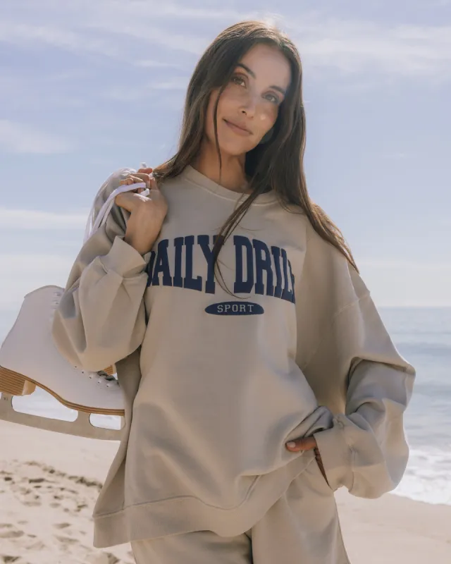 Oversized Sport Crew - Congress with Navy sold by Daily Drills