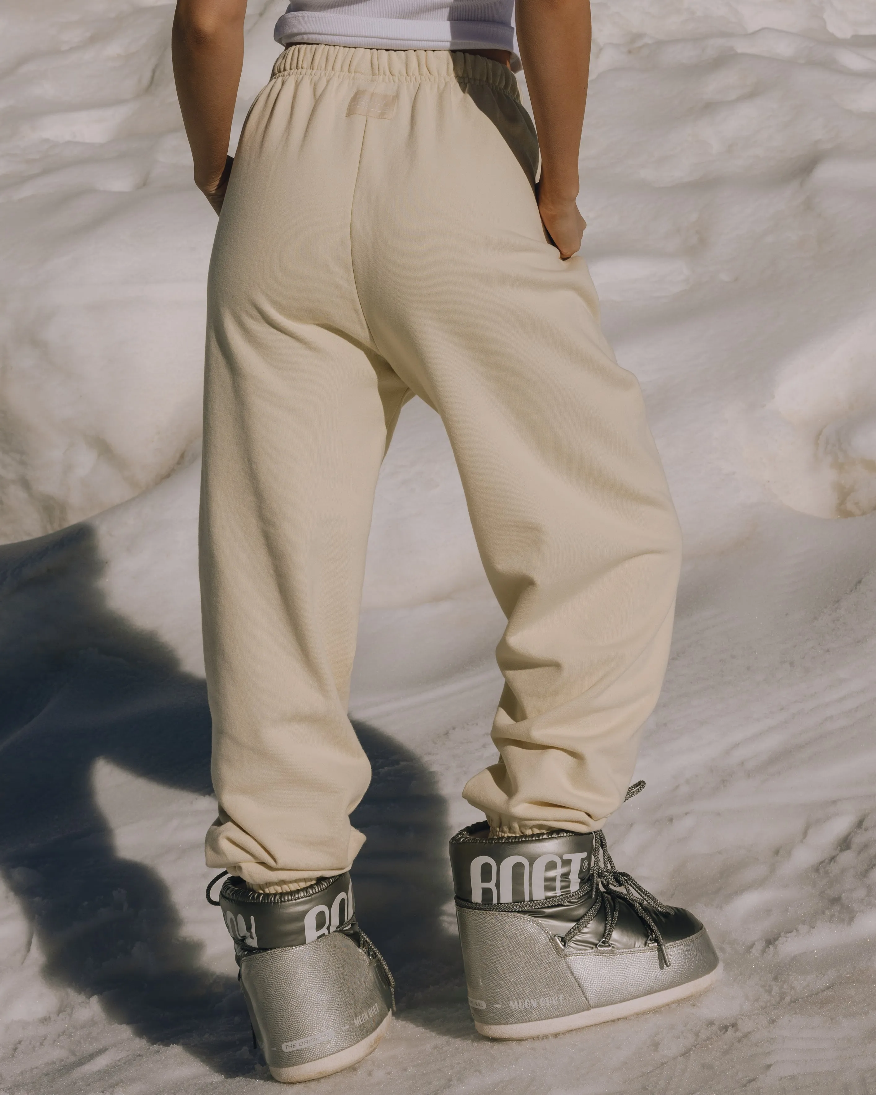 Unisex Joggers - Sand with Monochrome Patch sold by Daily Drills product image thumbnail 2