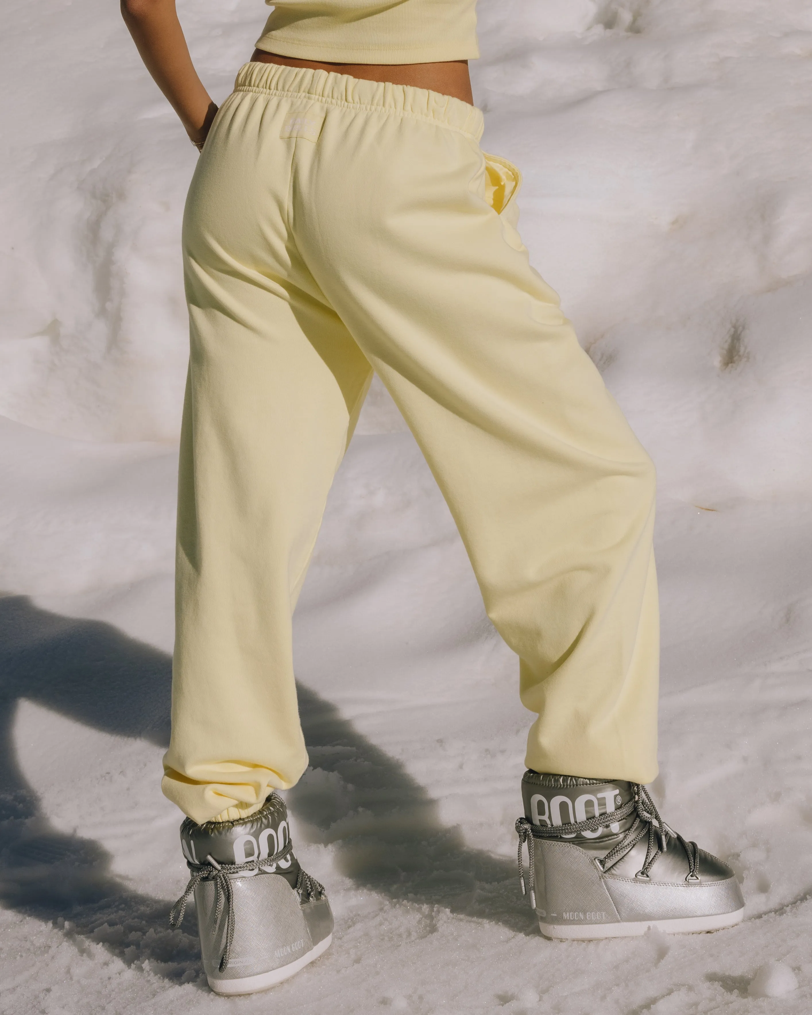 Unisex Joggers - Lemonade with Monochrome Patch sold by Daily Drills product image thumbnail 2