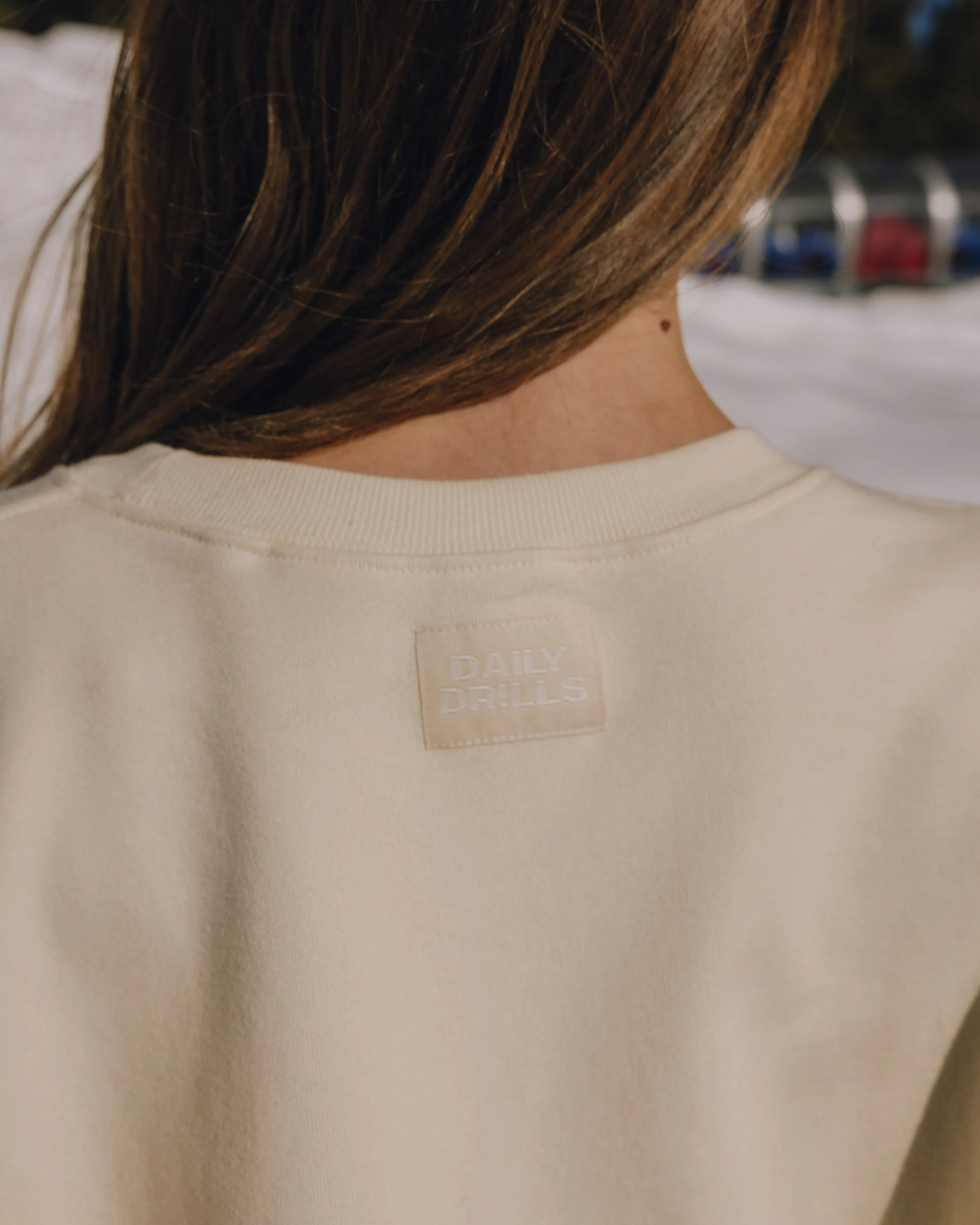 Oversized Sport Crew - Sand with Monochrome Patch sold by Daily Drills product image thumbnail 4