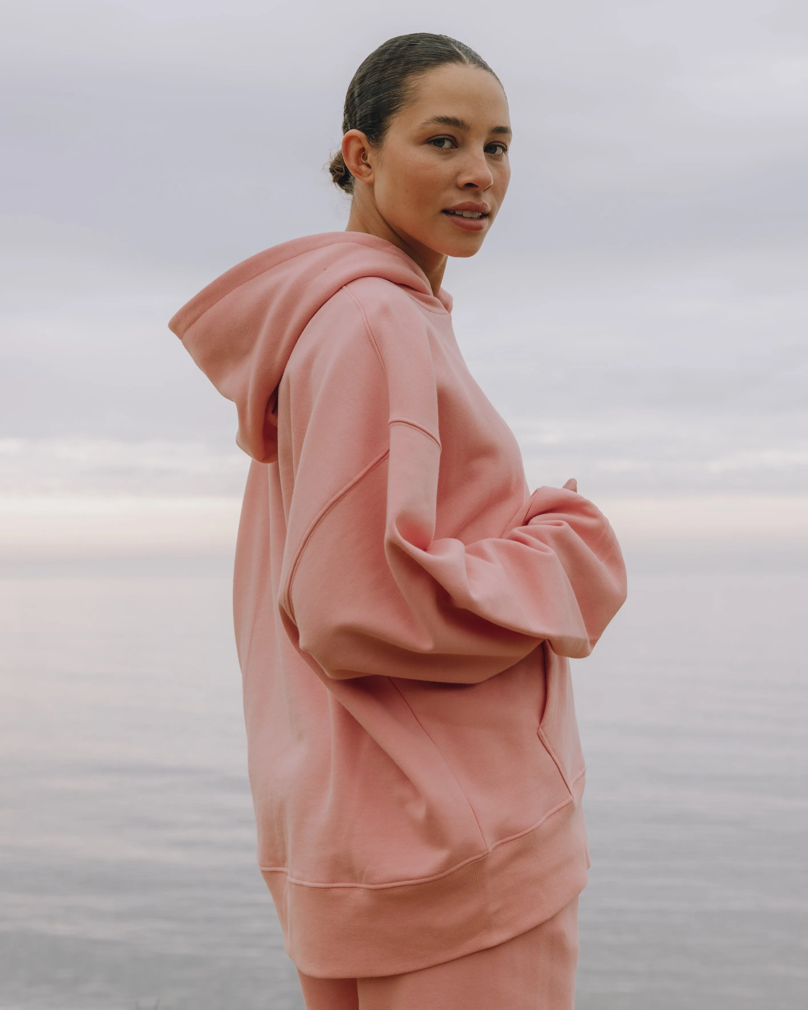 Oversized Fleece Hoodie - Dusty Rose sold by Daily Drills product image thumbnail 3