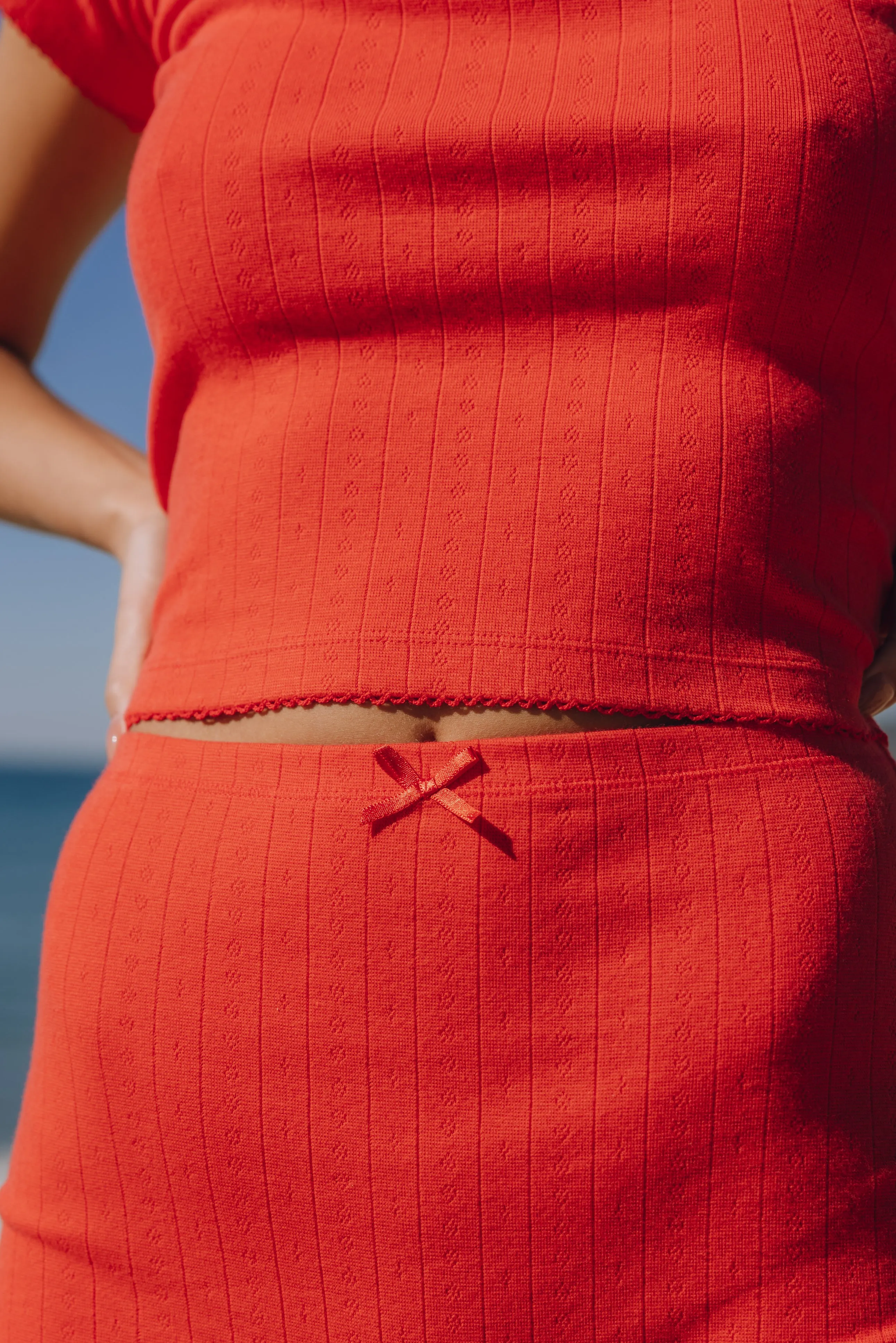 Pointelle Boy Shorts with Trim - Heart sold by Daily Drills product image thumbnail 3