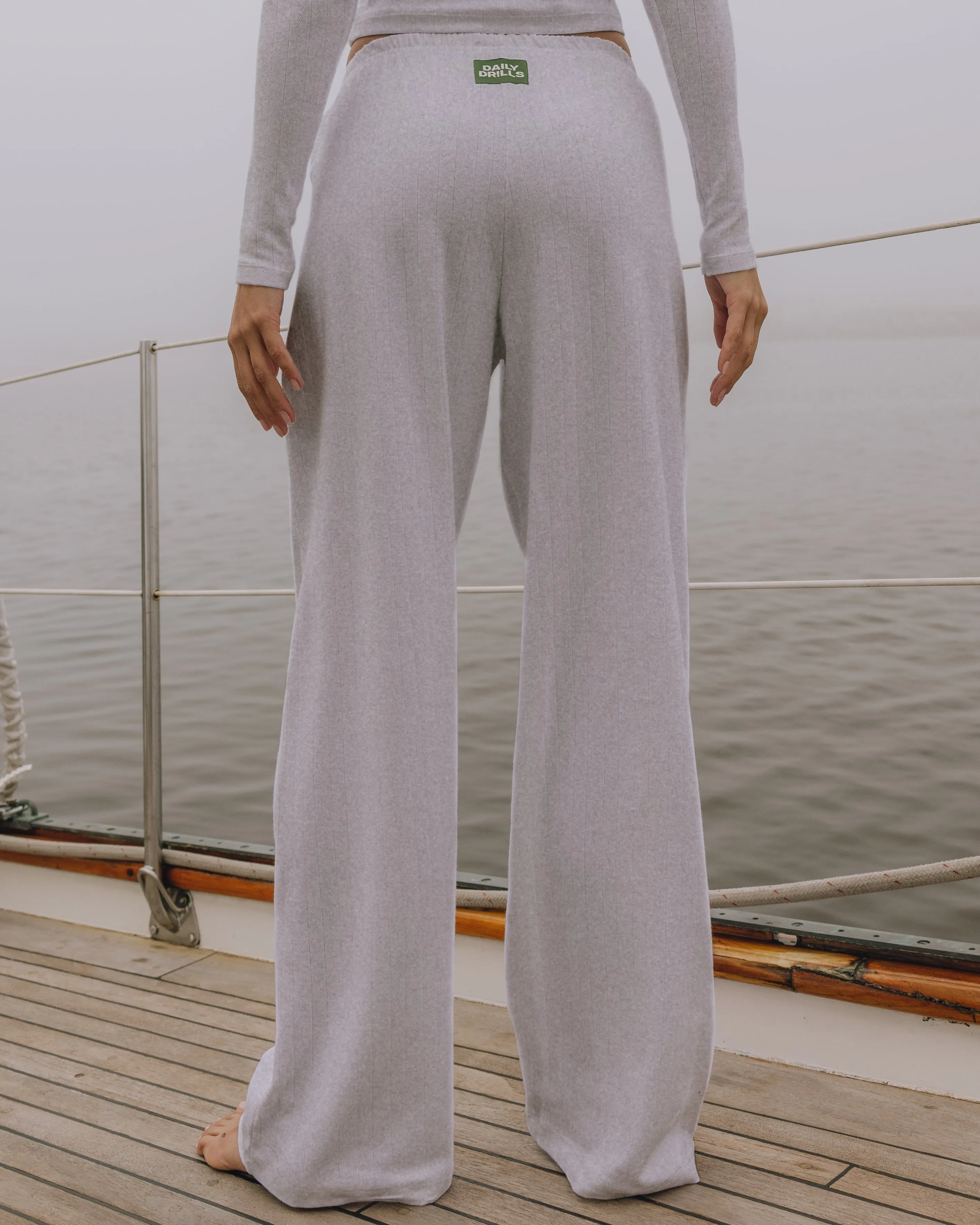 Pointelle Pants - Light Grey sold by Daily Drills product image thumbnail 2