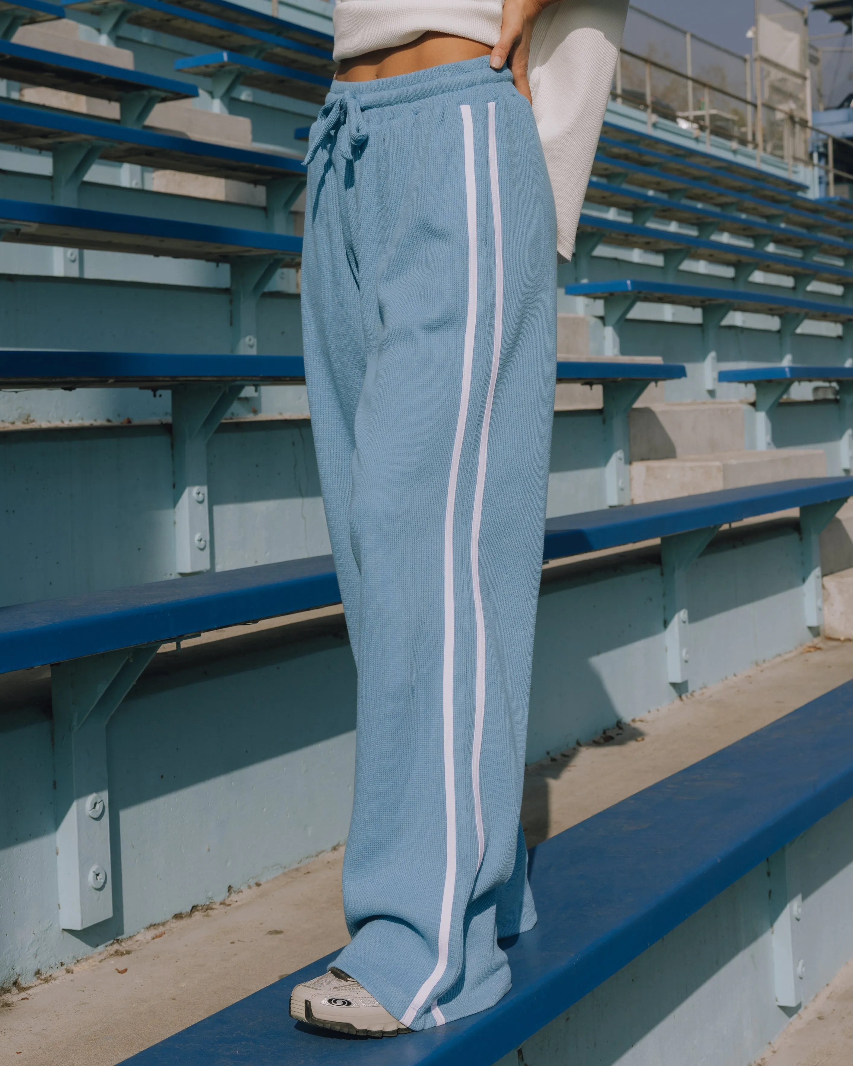 Thermal Resort Pants with Stripes - Malibu + White sold by Daily Drills product image thumbnail 2