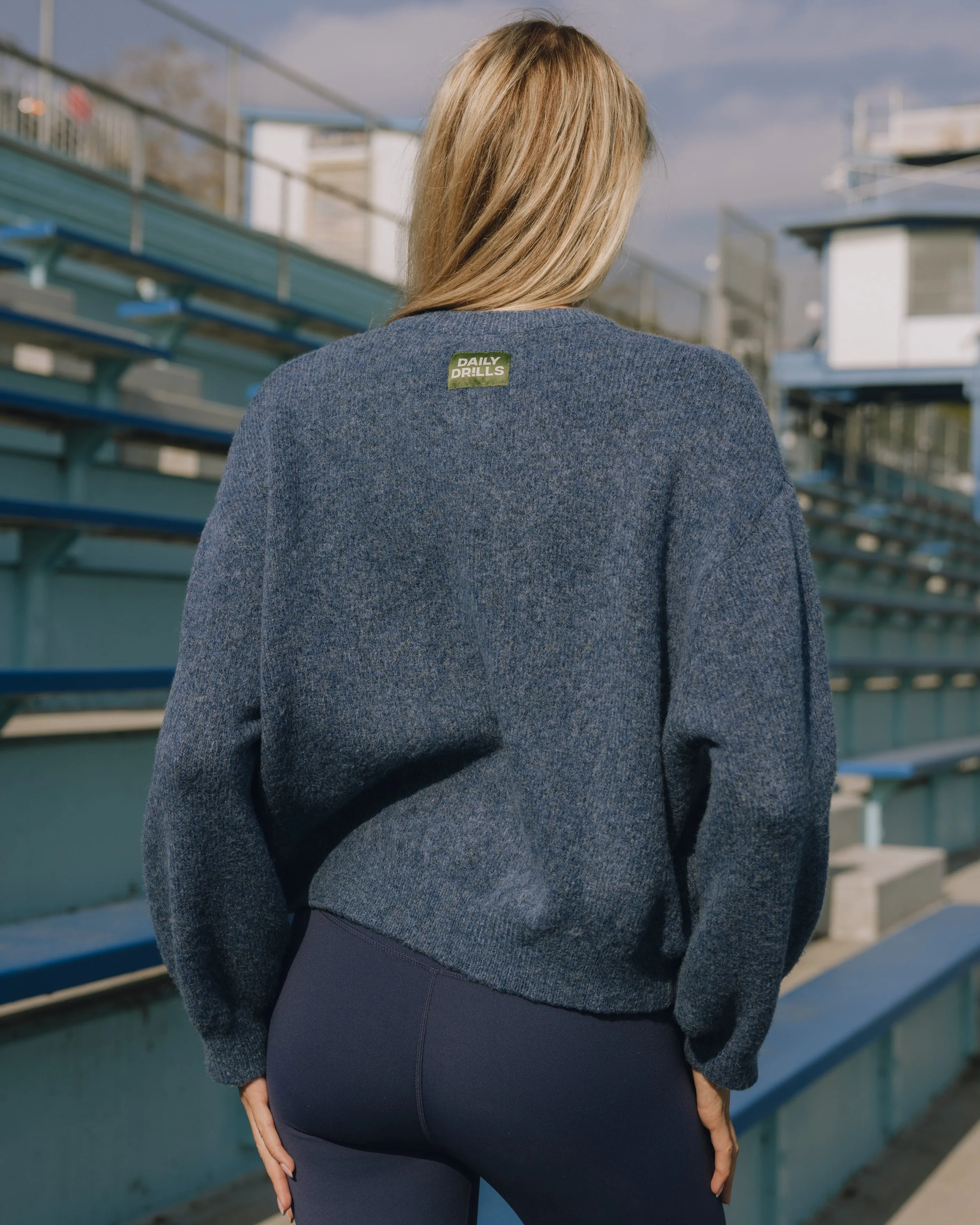 Button Up Sweater - Denim sold by Daily Drills product image thumbnail 2