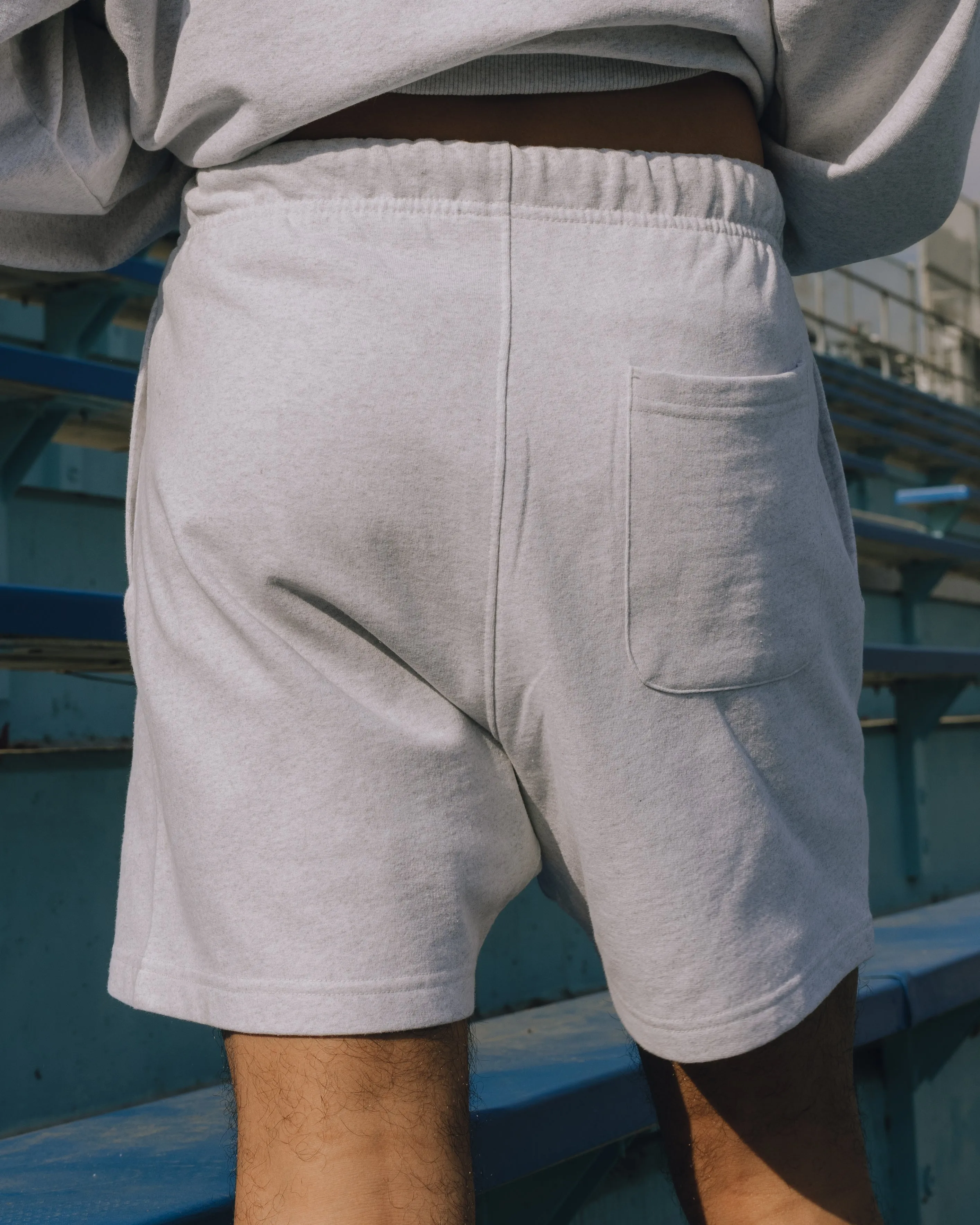 Mens Fleece Sweat Shorts - Heather Grey sold by Daily Drills product image thumbnail 2
