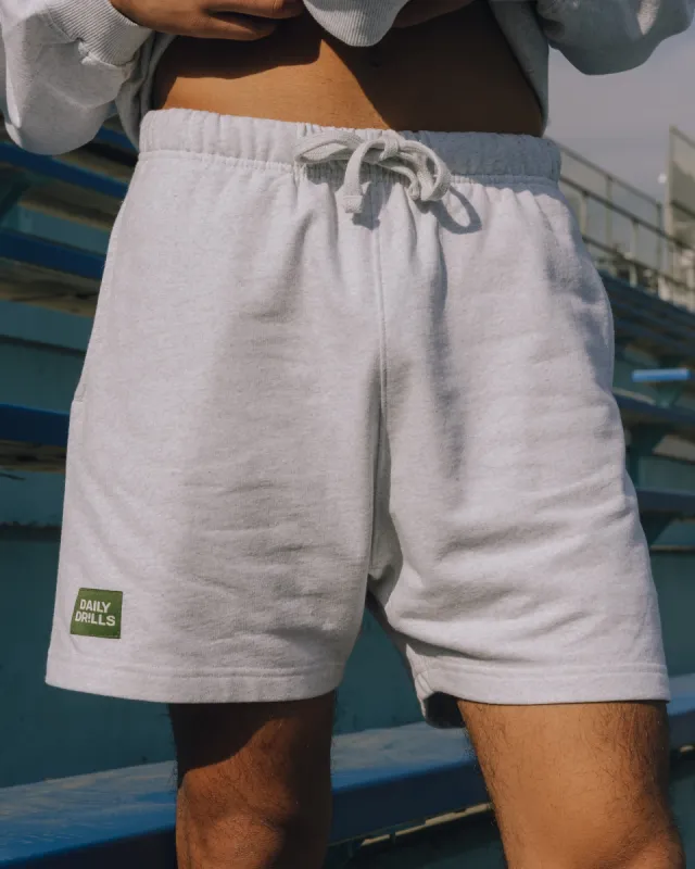 Mens Fleece Sweat Shorts - Heather Grey sold by Daily Drills