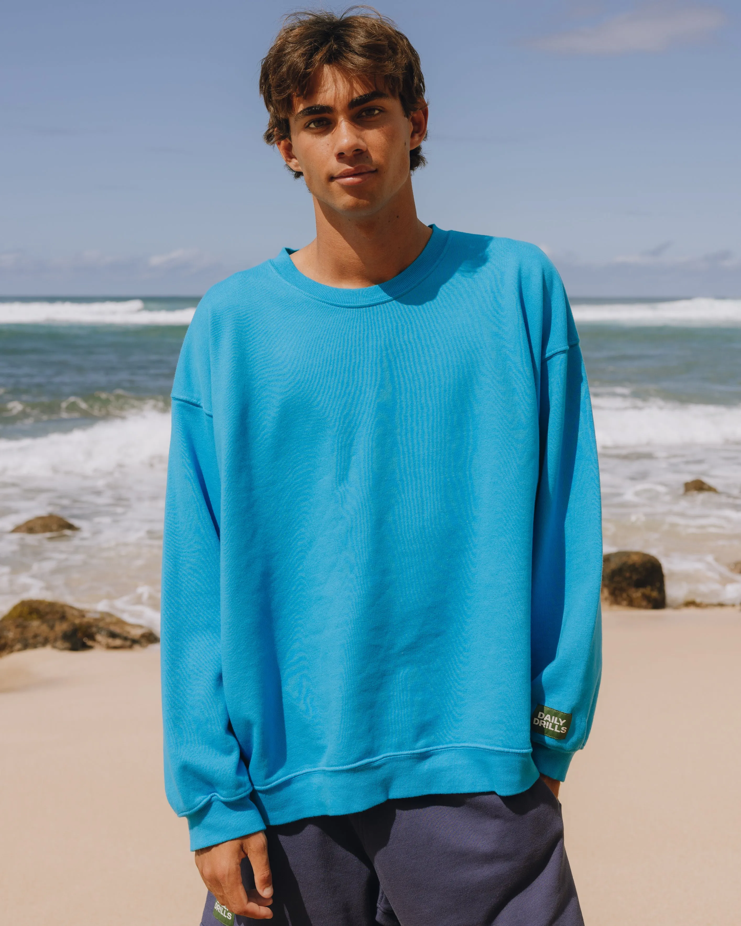 Unisex Oversized Crew - Tide sold by Daily Drills product image thumbnail 4
