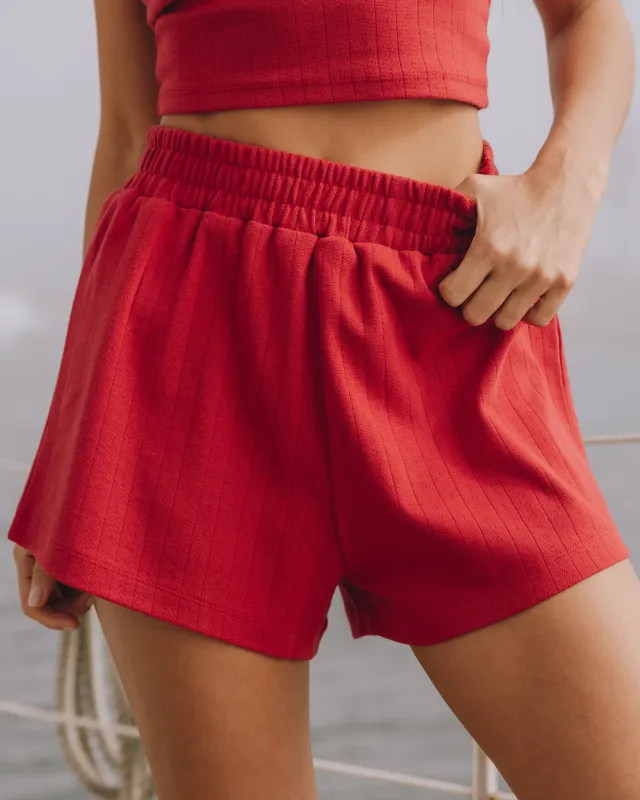 Pointelle Shorts - Vintage Red sold by Daily Drills