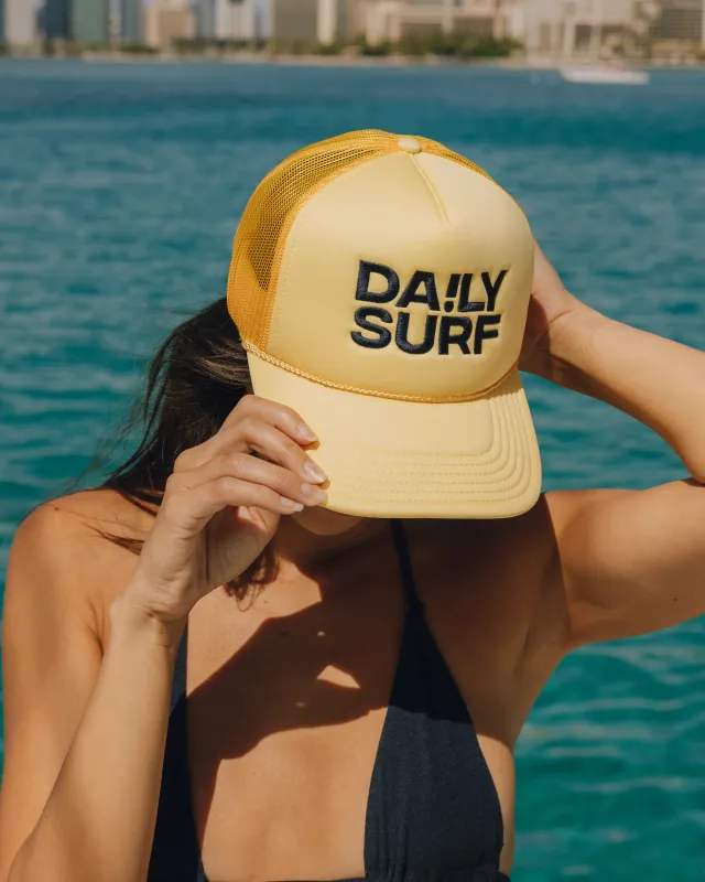 Daily Surf Trucker Hat - Yellow and Blue sold by Daily Drills