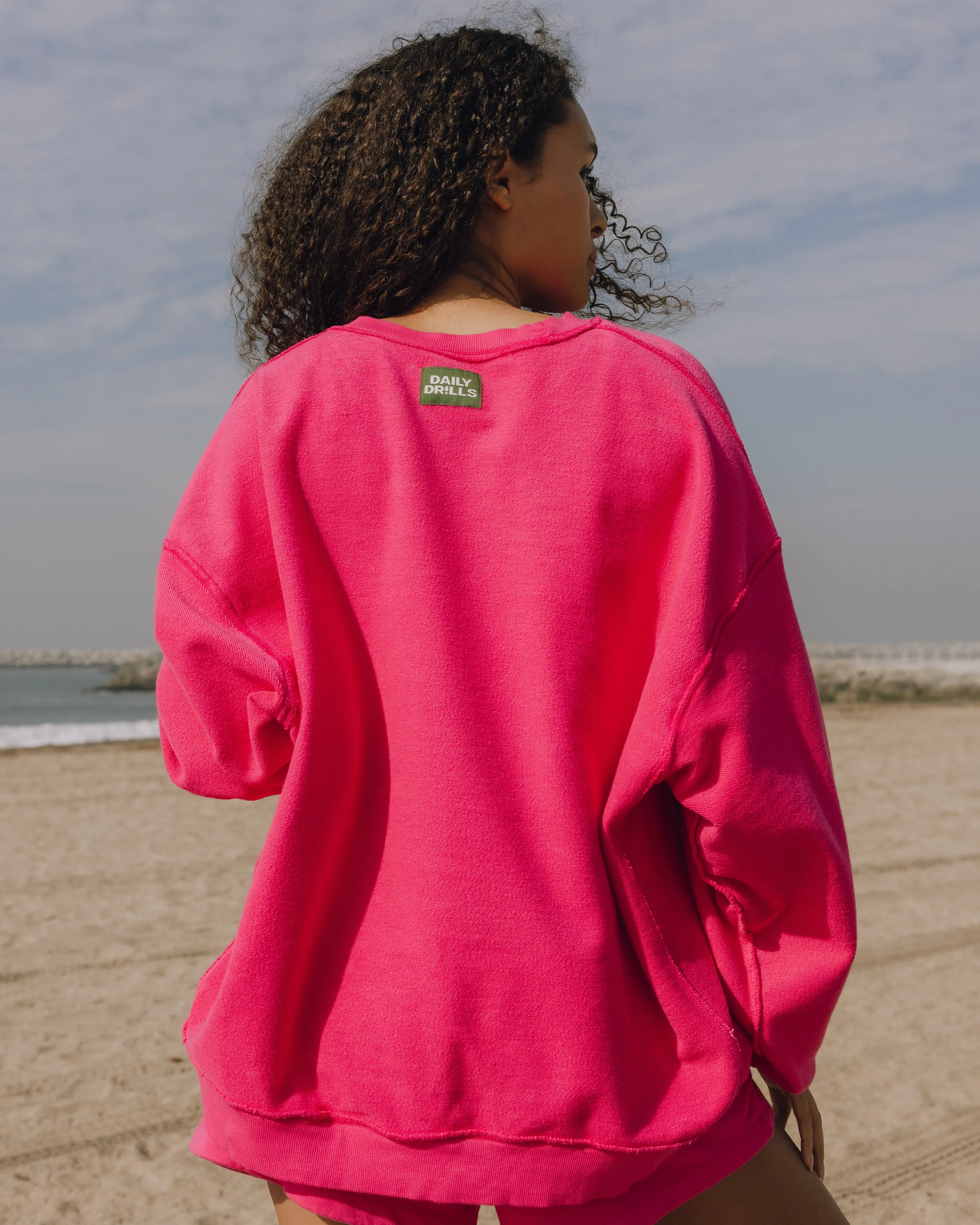 Unisex Oversized Crew - Hot Shot sold by Daily Drills product image thumbnail 3