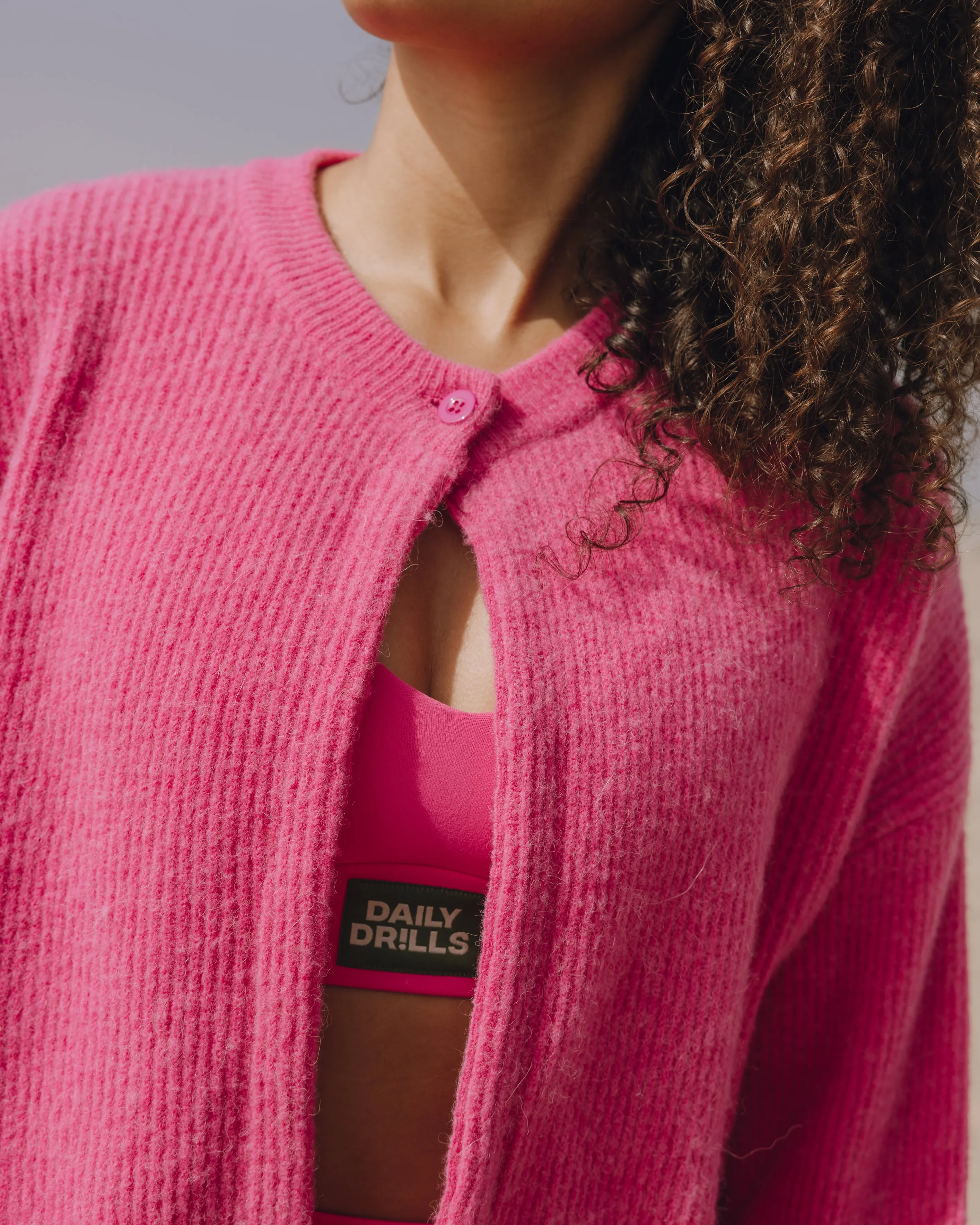 Single Button Long Sleeve Sweater - Hot Shot sold by Daily Drills product image thumbnail 3