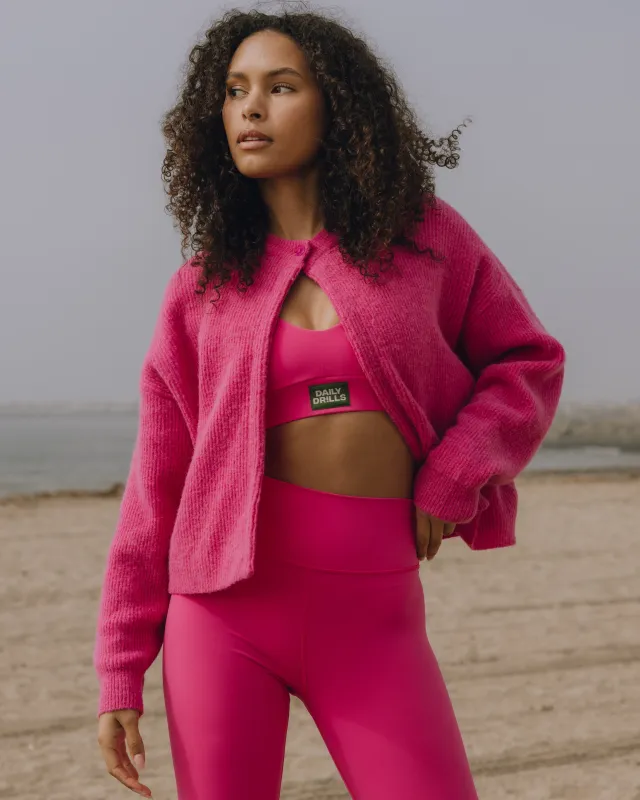Single Button Long Sleeve Sweater - Hot Shot made by Daily Drills