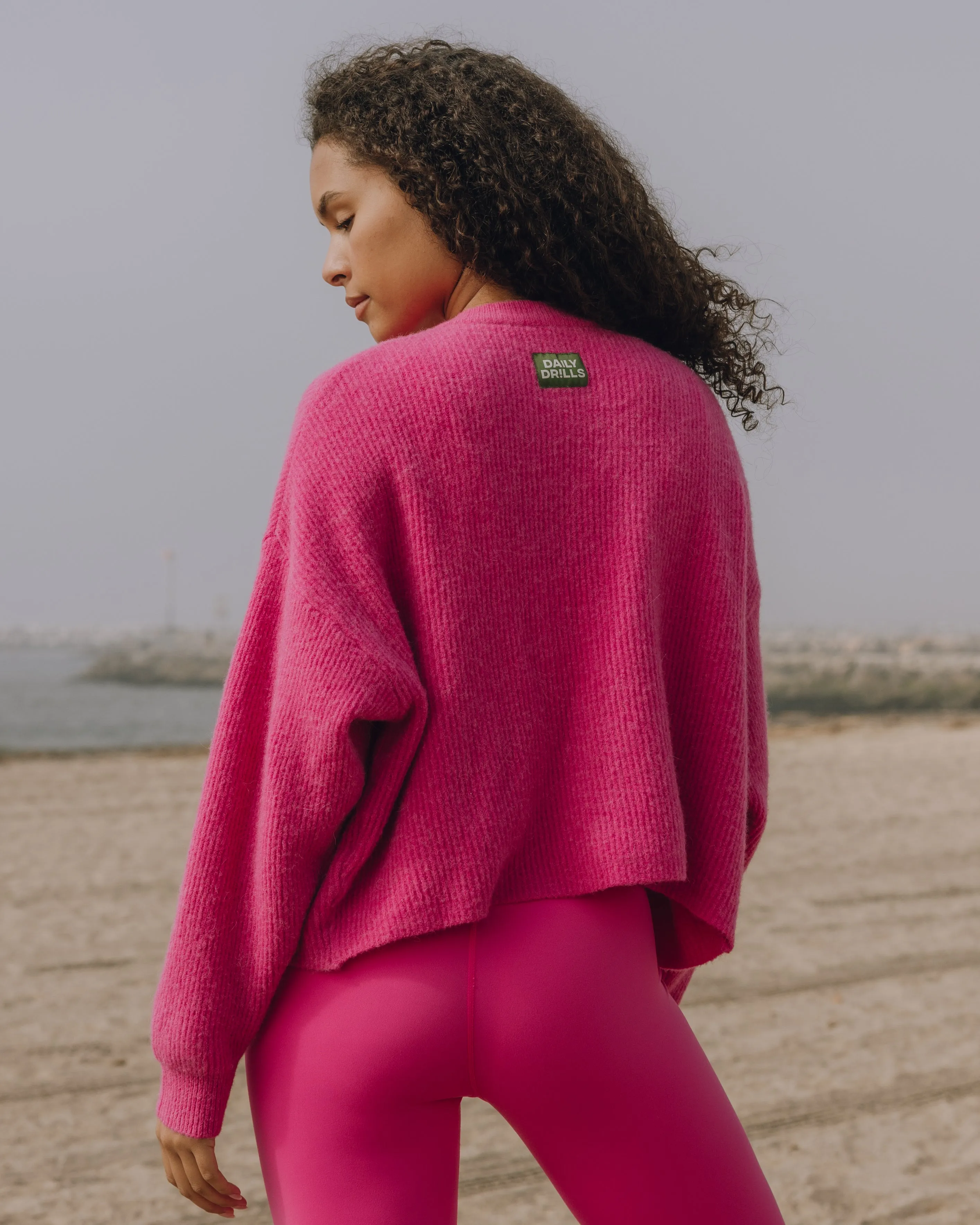 Single Button Long Sleeve Sweater - Hot Shot sold by Daily Drills product image thumbnail 2