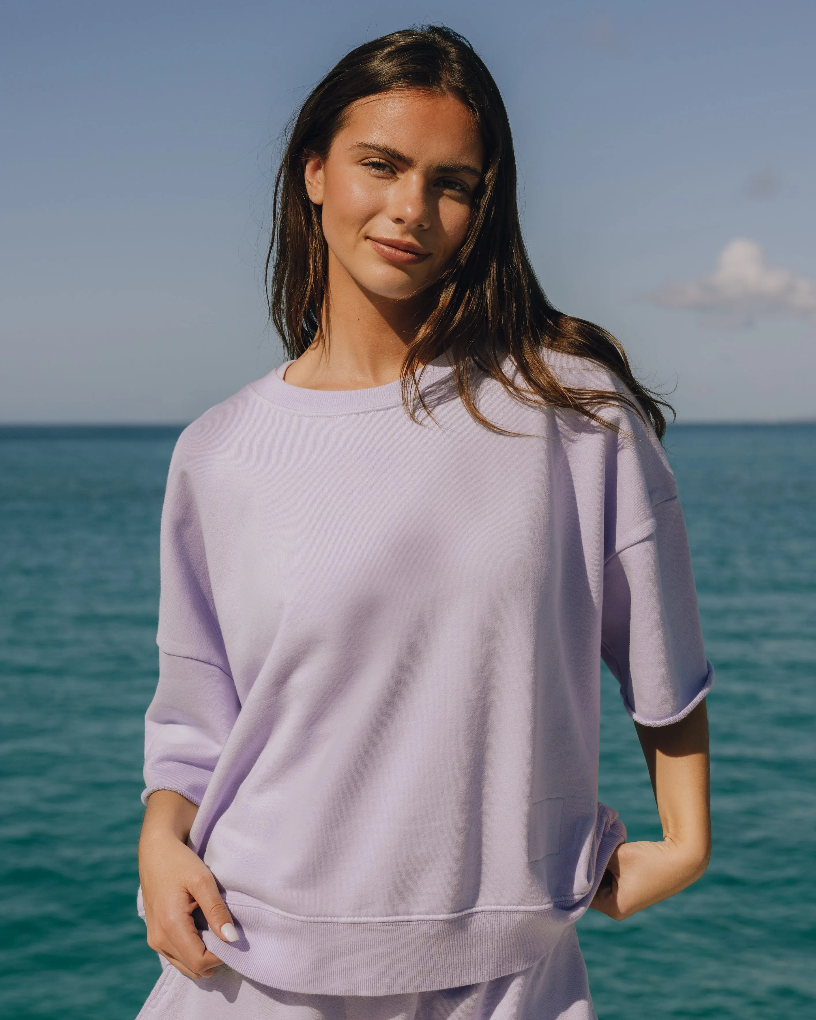 Cropped Sleeve Crew - Wink sold by Daily Drills