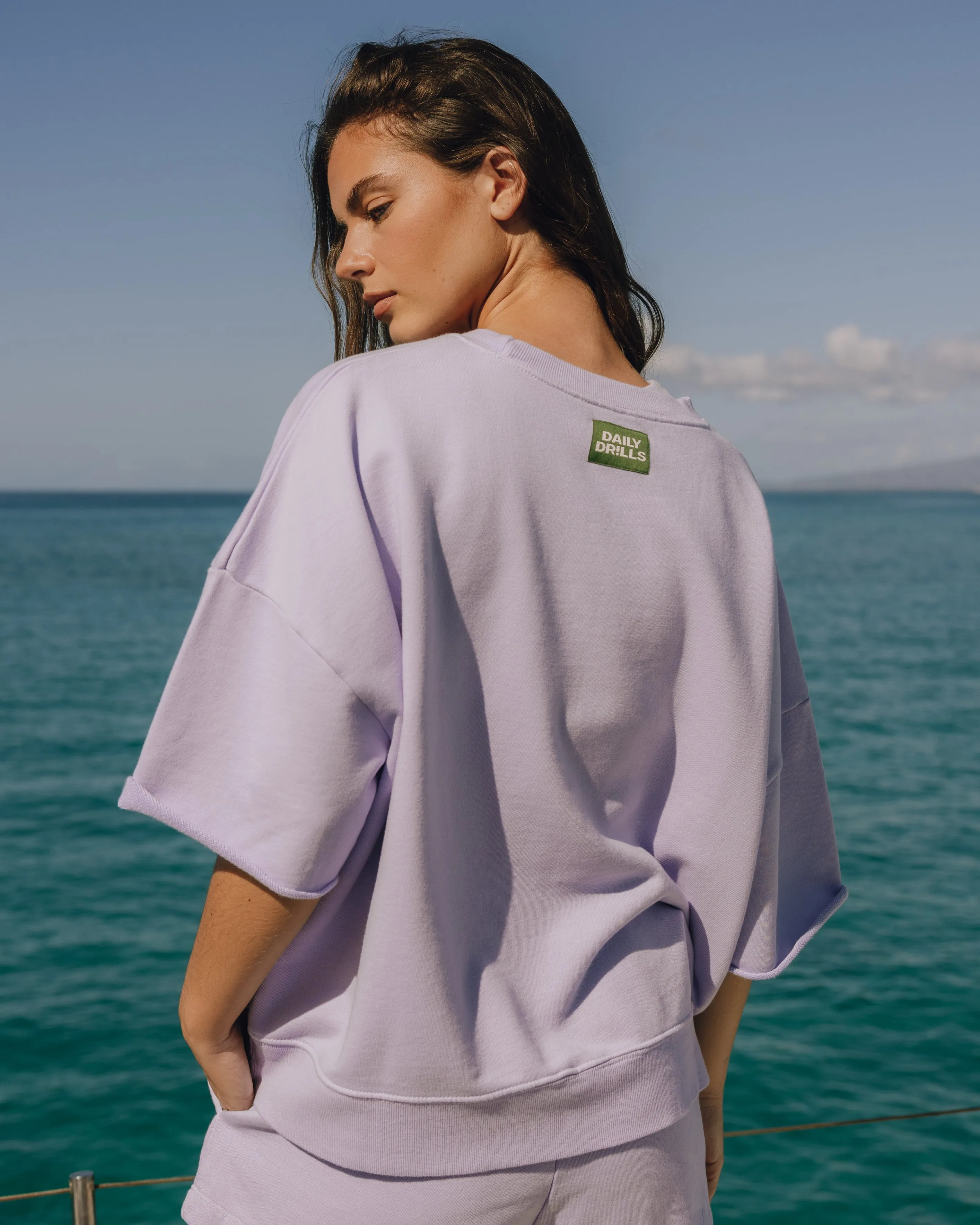 Cropped Sleeve Crew - Wink sold by Daily Drills product image thumbnail 2