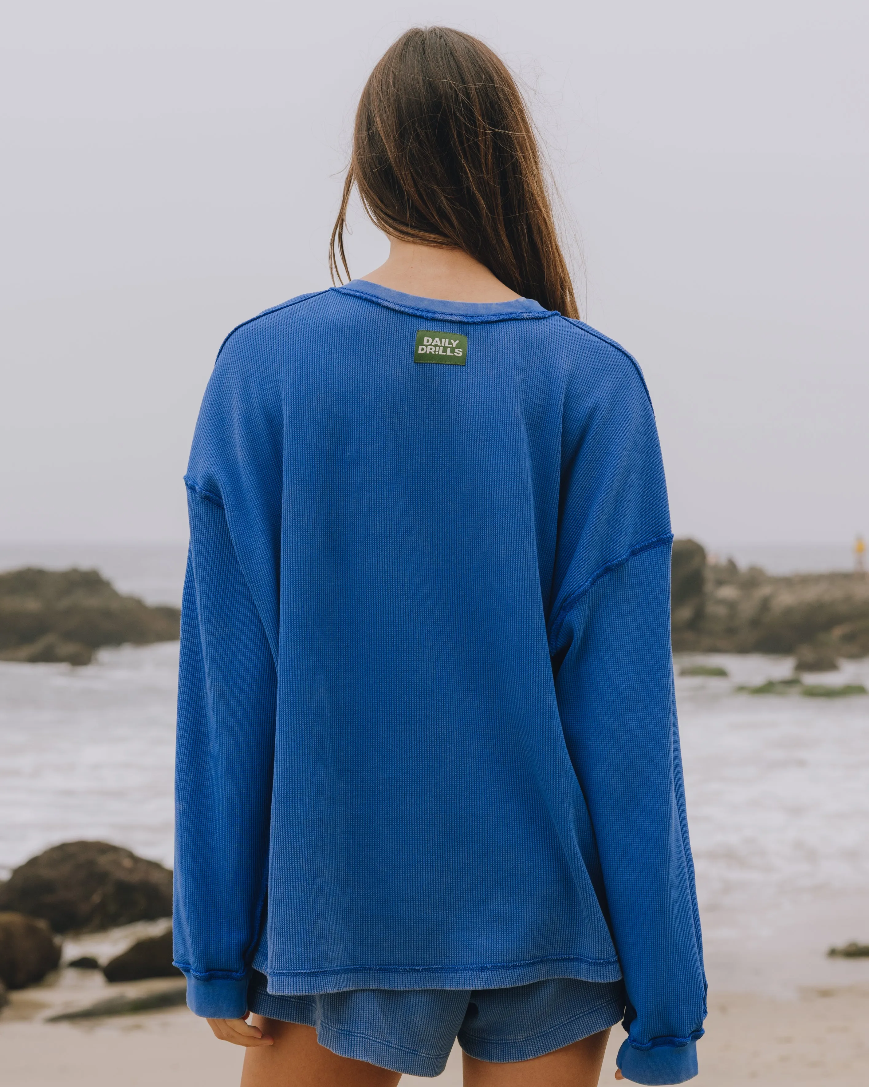 Oversized Thermal - Sunbleached Cobalt sold by Daily Drills product image thumbnail 3