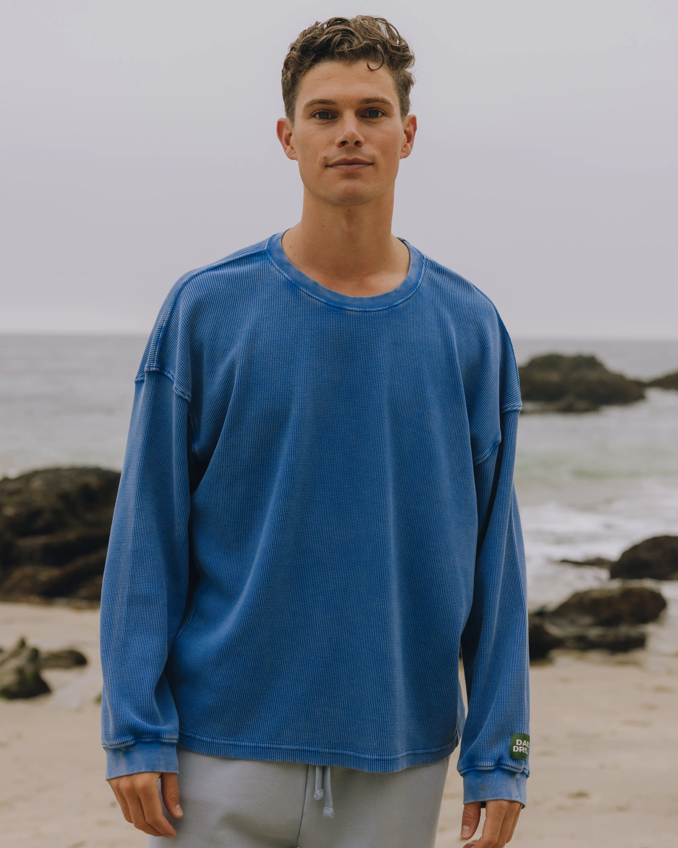 Oversized Thermal - Sunbleached Cobalt sold by Daily Drills product image thumbnail 4