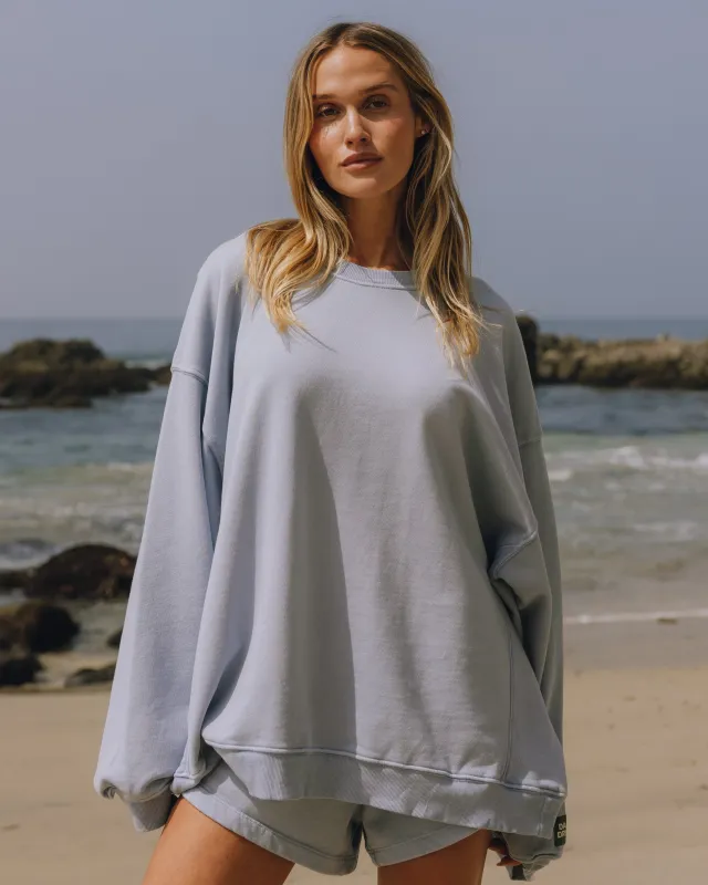 Unisex Oversized Crew - Sunbleached Mist sold by Daily Drills