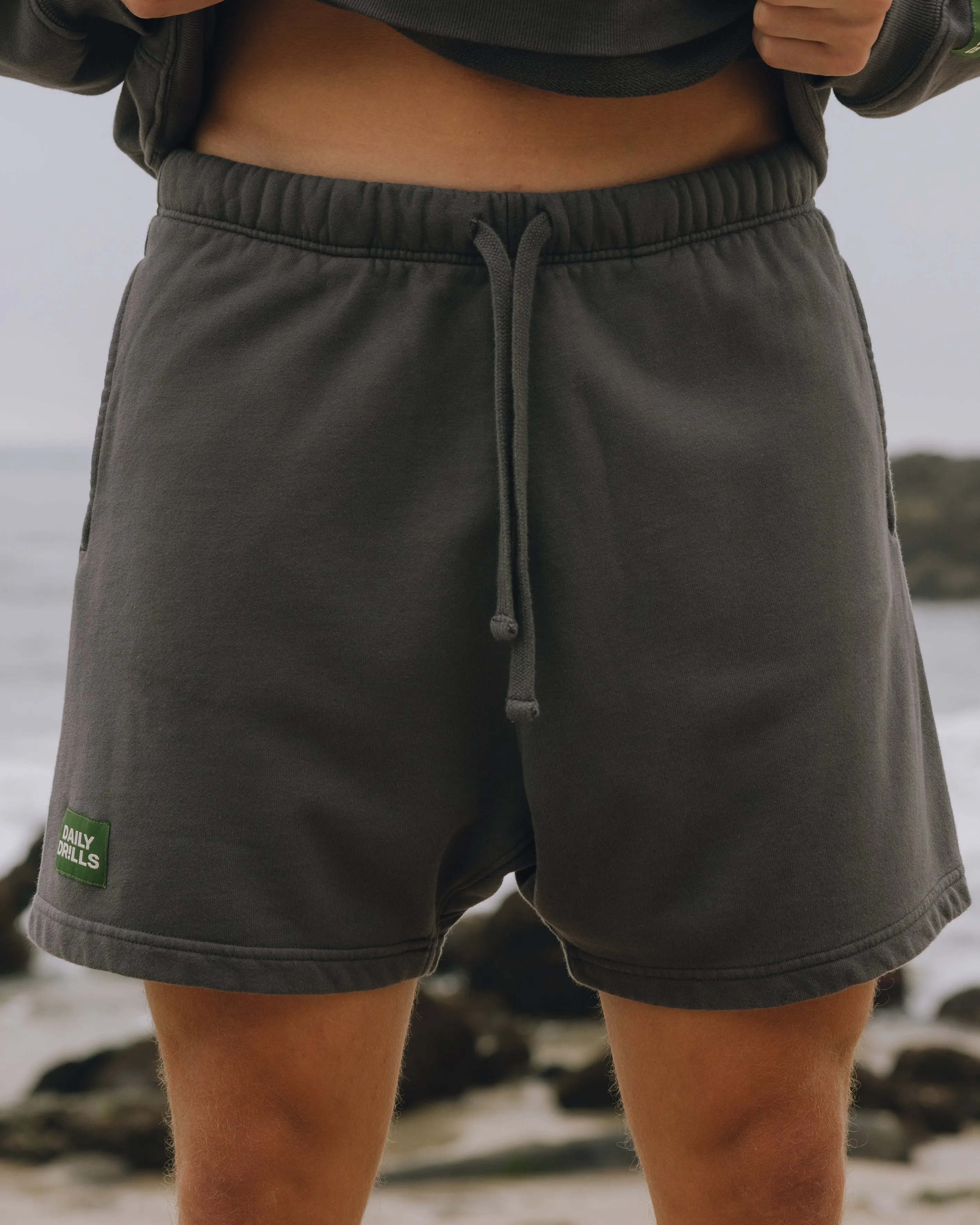 Mens Sweat Shorts - Vintage Black sold by Daily Drills