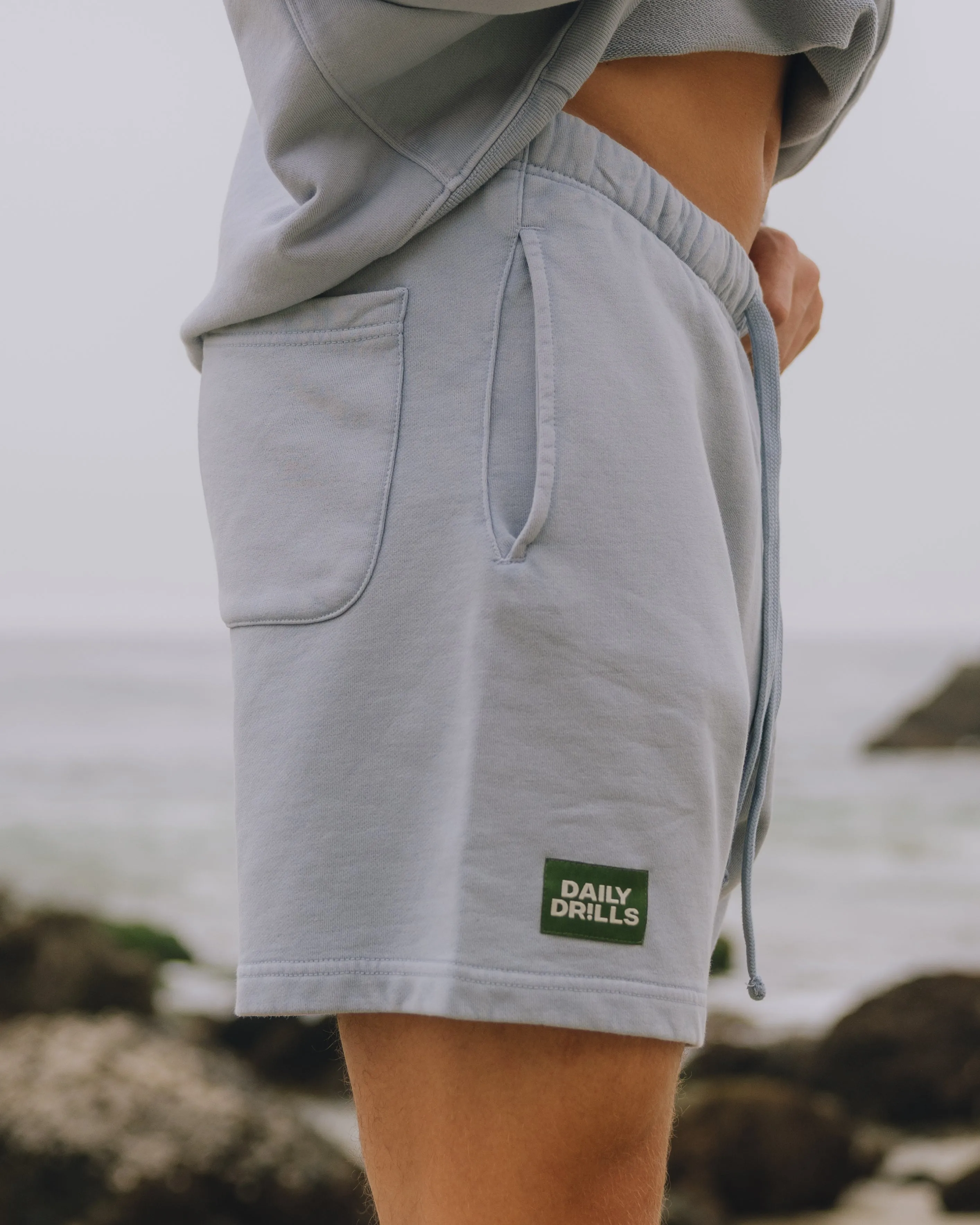 Mens Sweat Shorts - Sunbleached Mist sold by Daily Drills product image thumbnail 3