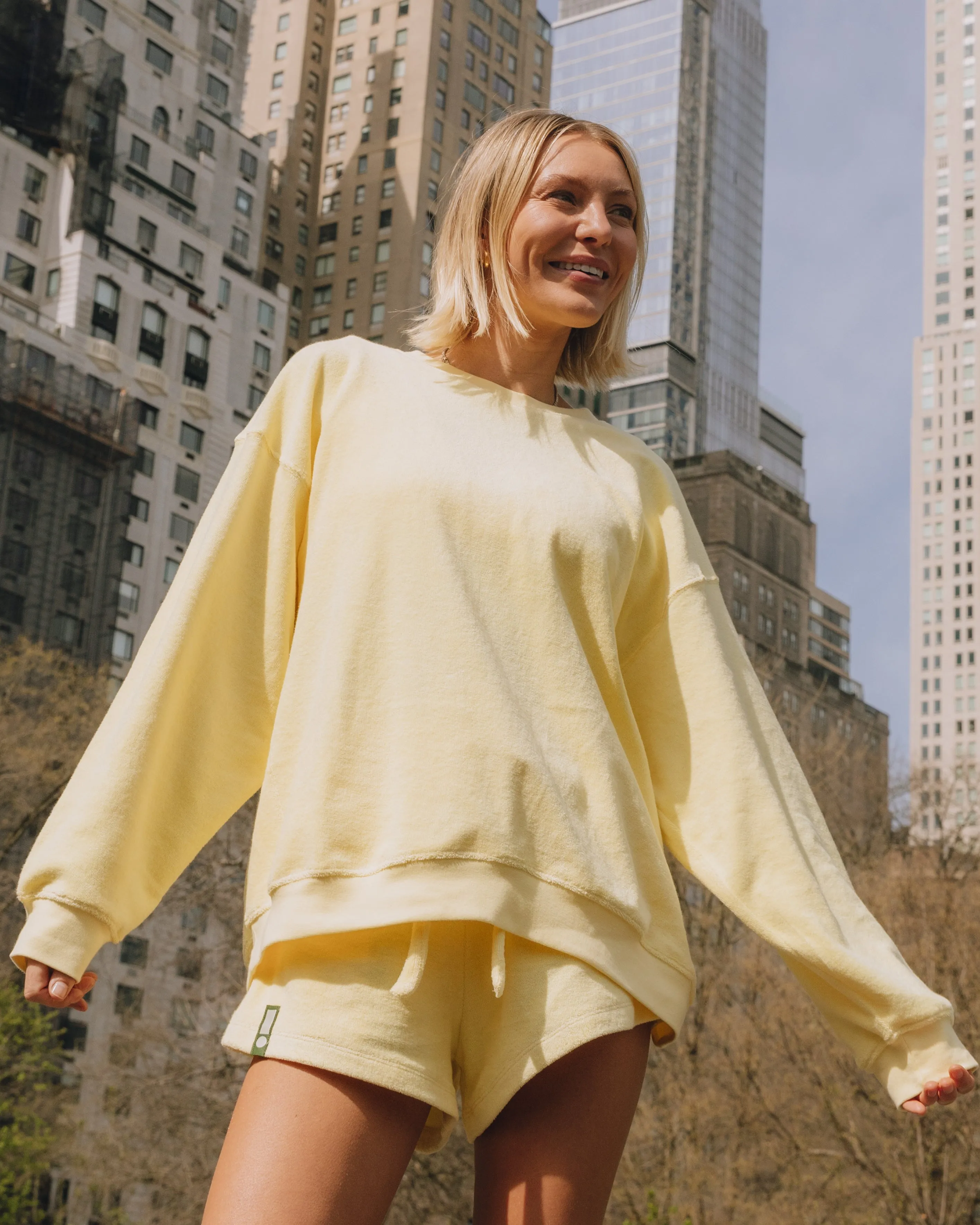 Terry Oversized Crew - Butter sold by Daily Drills