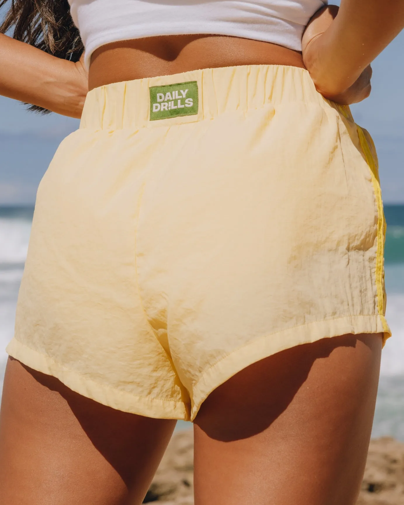 Super Bounce Shorts with Stripes - Butter + Honeygold sold by Daily Drills product image thumbnail 2