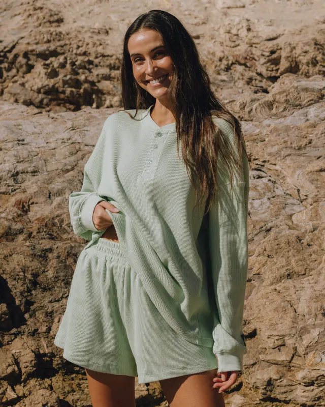 Oversized Thermal Henley - Mint sold by Daily Drills
