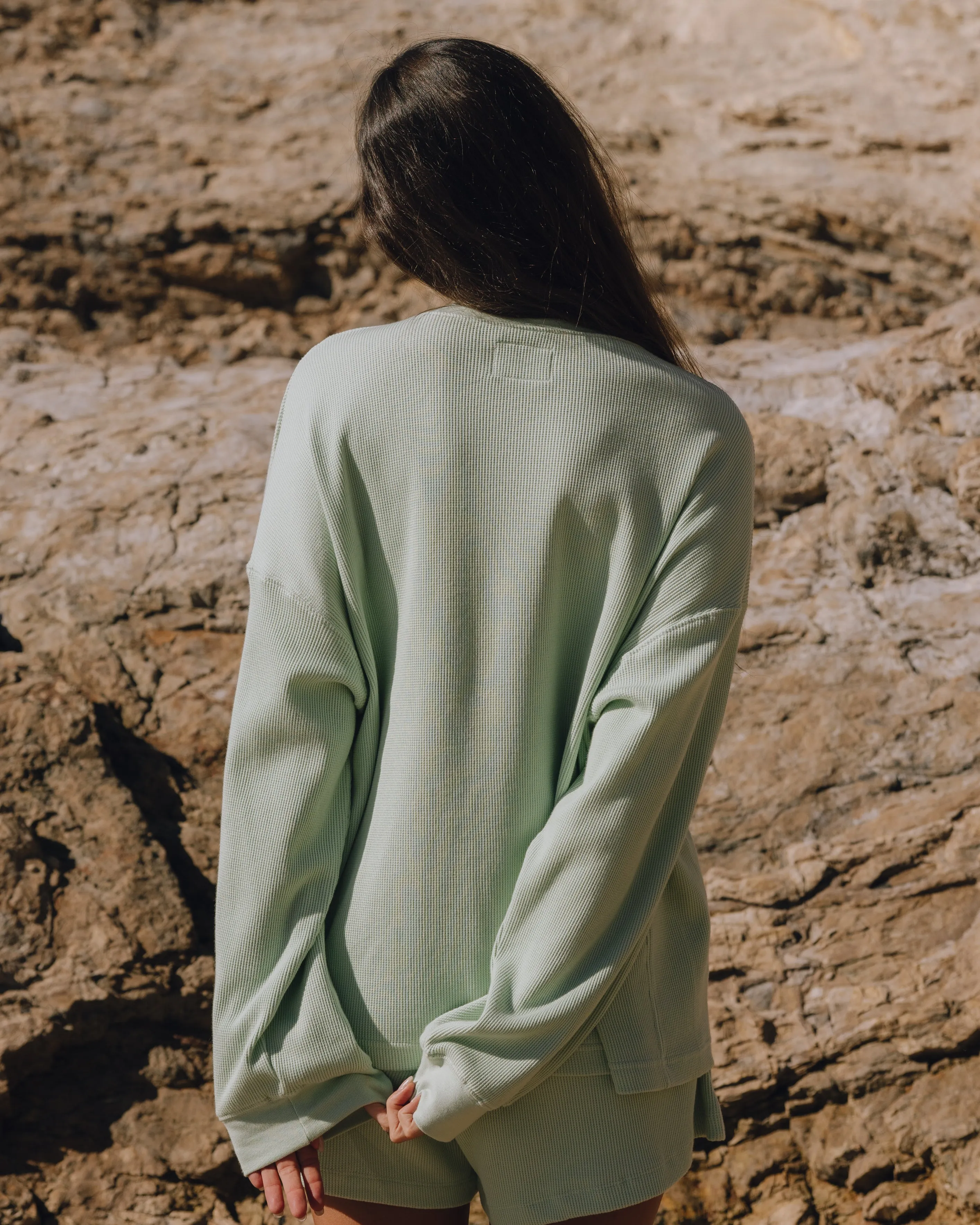 Oversized Thermal Henley - Mint sold by Daily Drills product image thumbnail 2