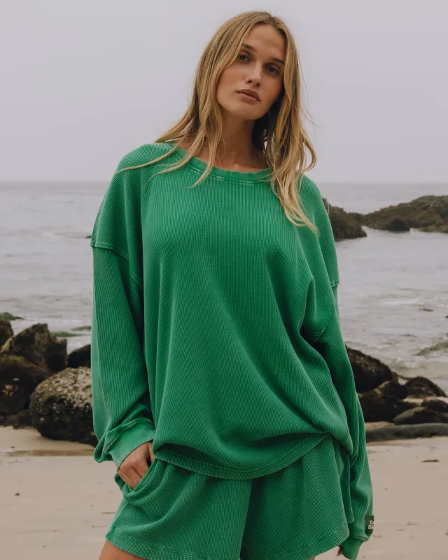 Oversized Thermal - Sunbleached Kelly Green sold by Daily Drills