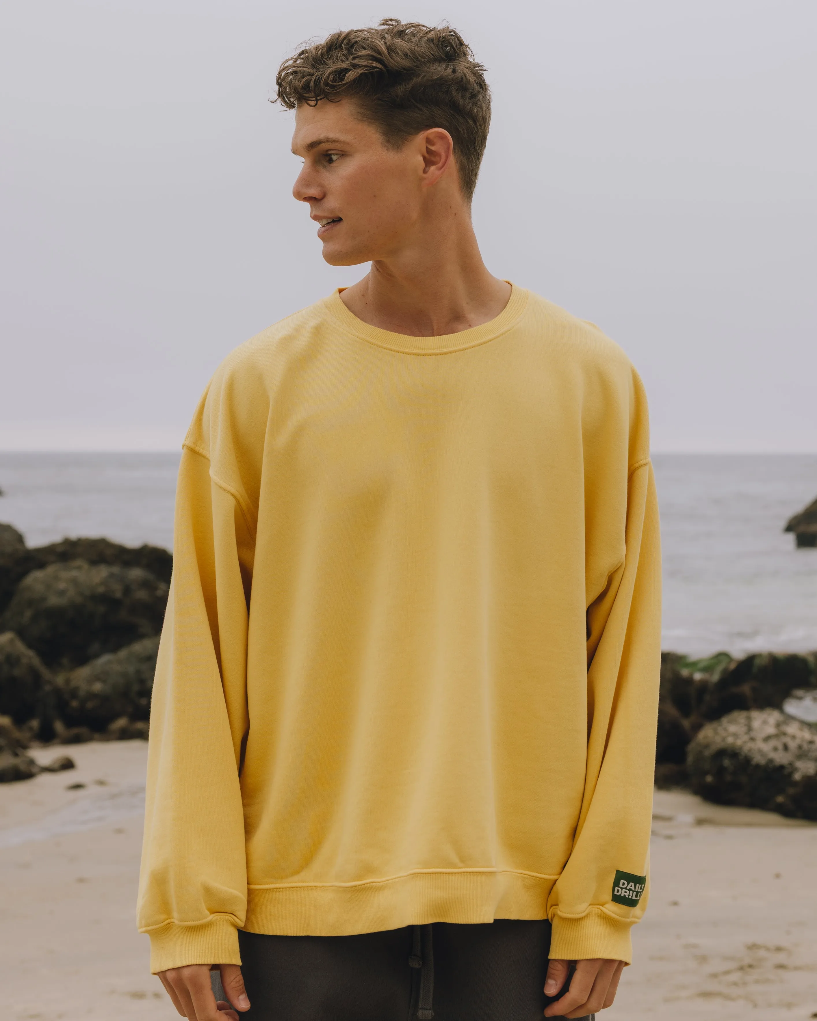 Unisex Oversized Crew - Sunny sold by Daily Drills product image thumbnail 4