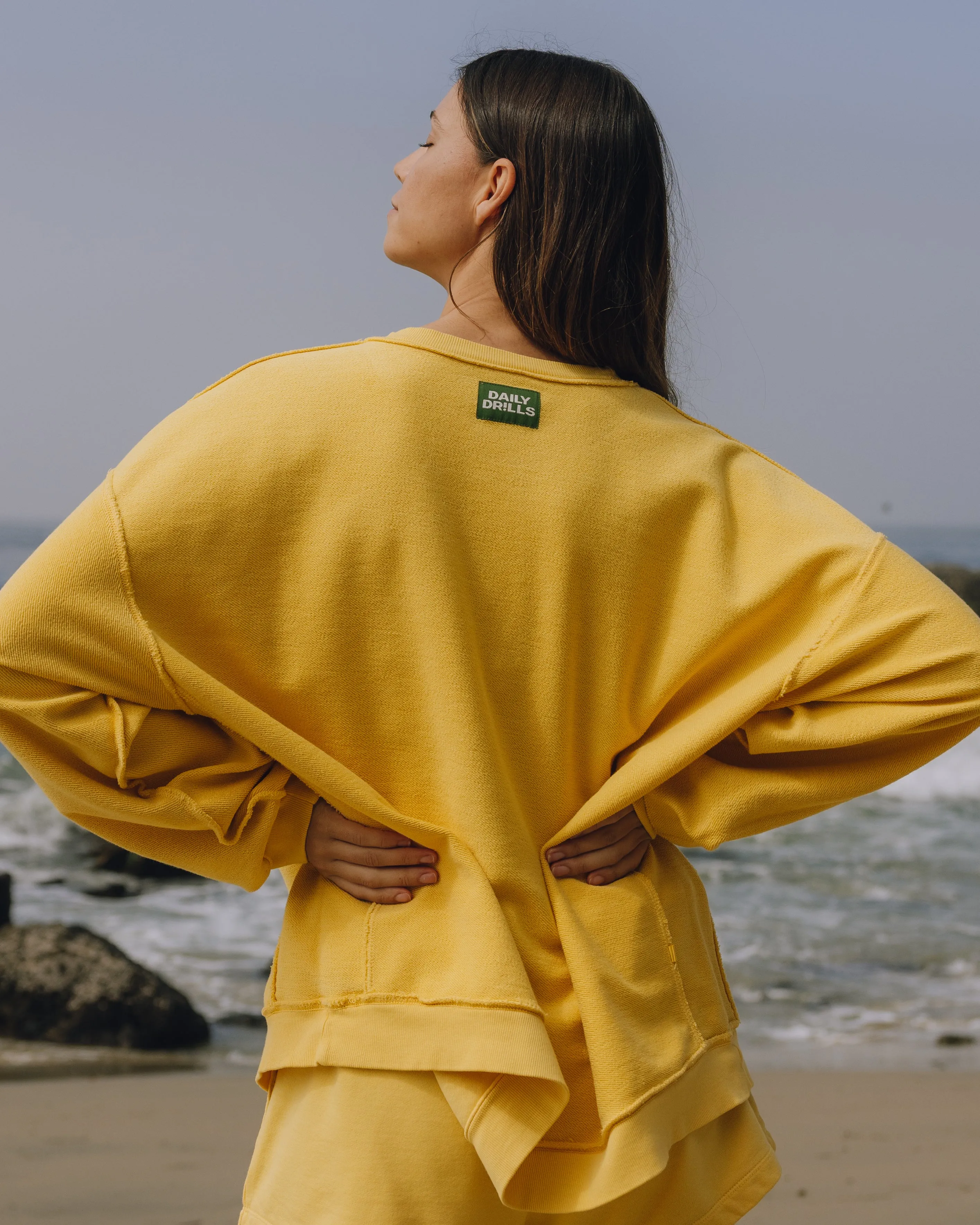 Unisex Oversized Crew - Sunny sold by Daily Drills product image thumbnail 3