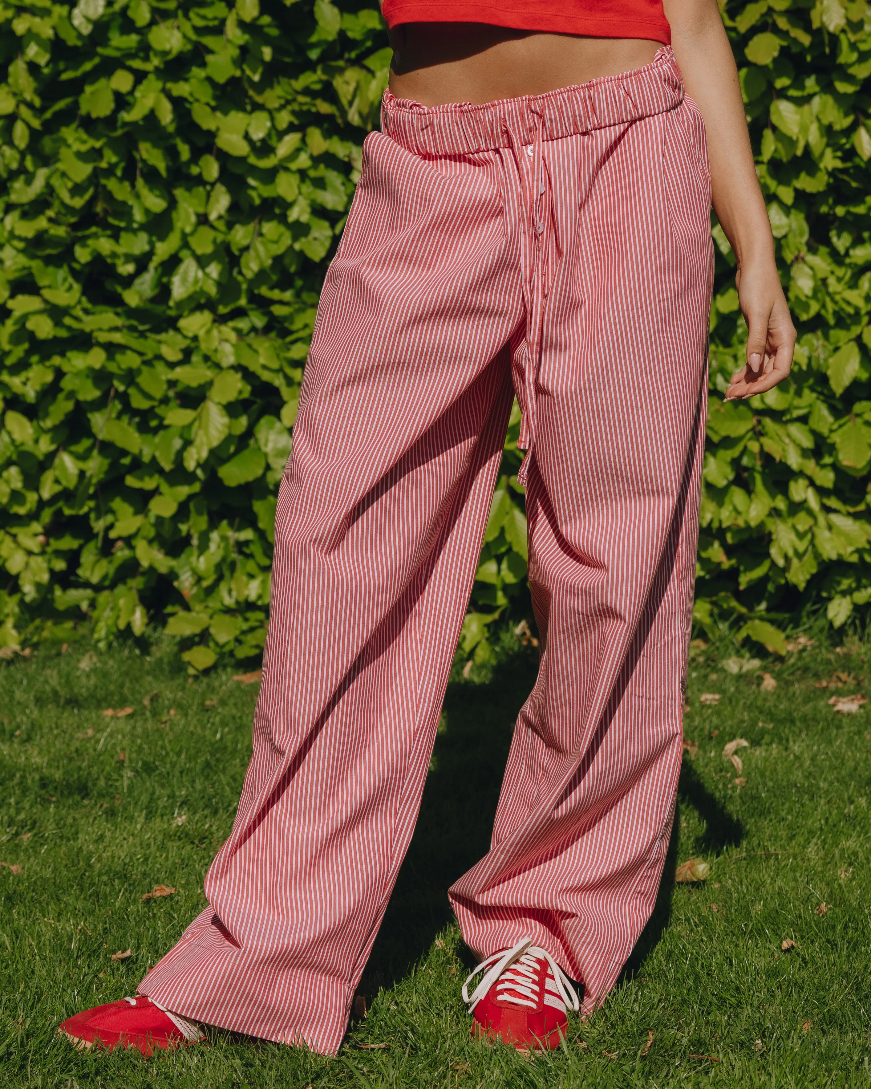 Poplin Resort Pants - Heart + White Stripe sold by Daily Drills product image thumbnail 3