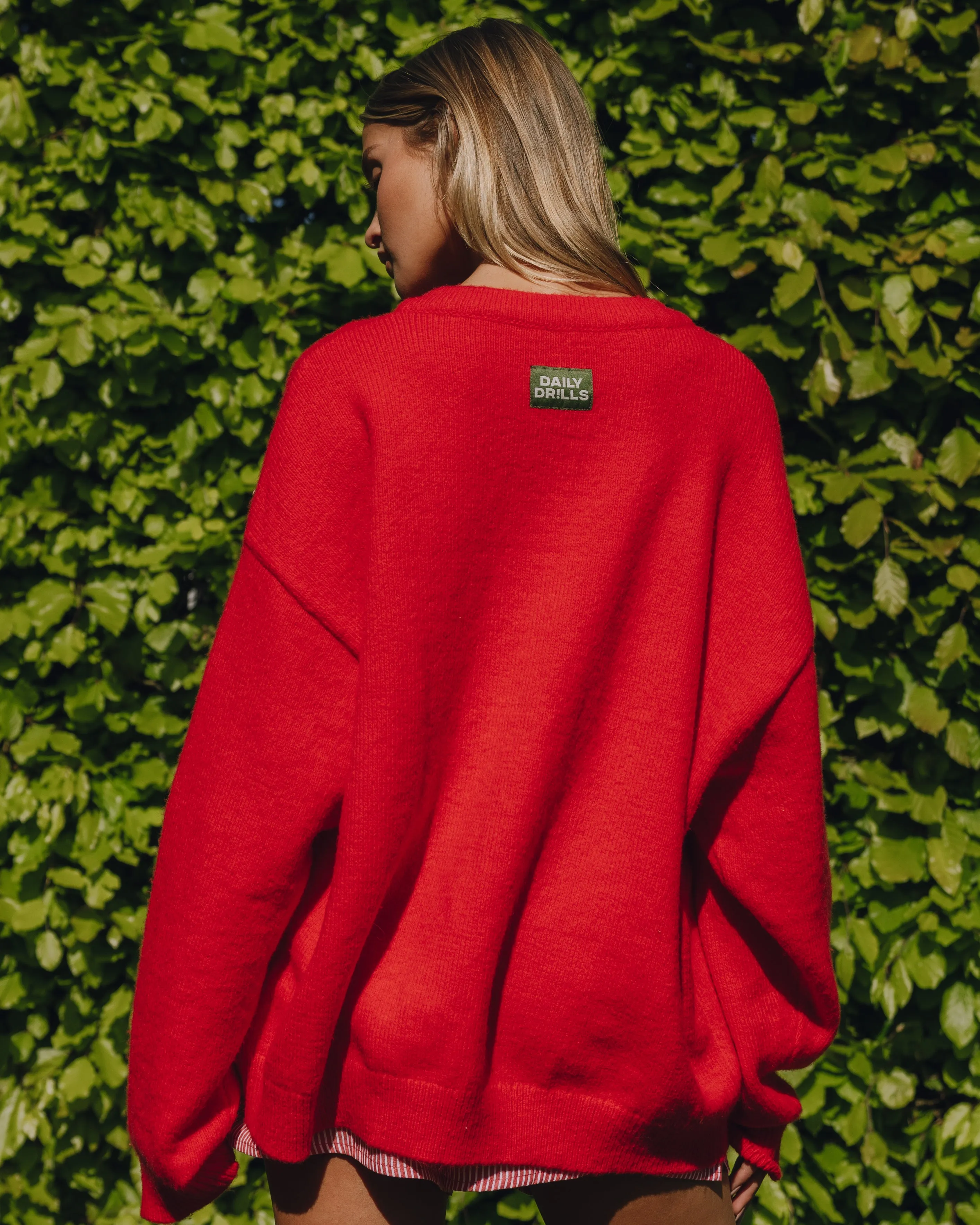 Oversized Button Up Sweater - Heart sold by Daily Drills product image thumbnail 2